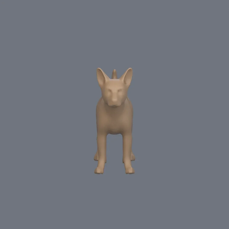 Dog Basemesh 04, 3D model preview 1