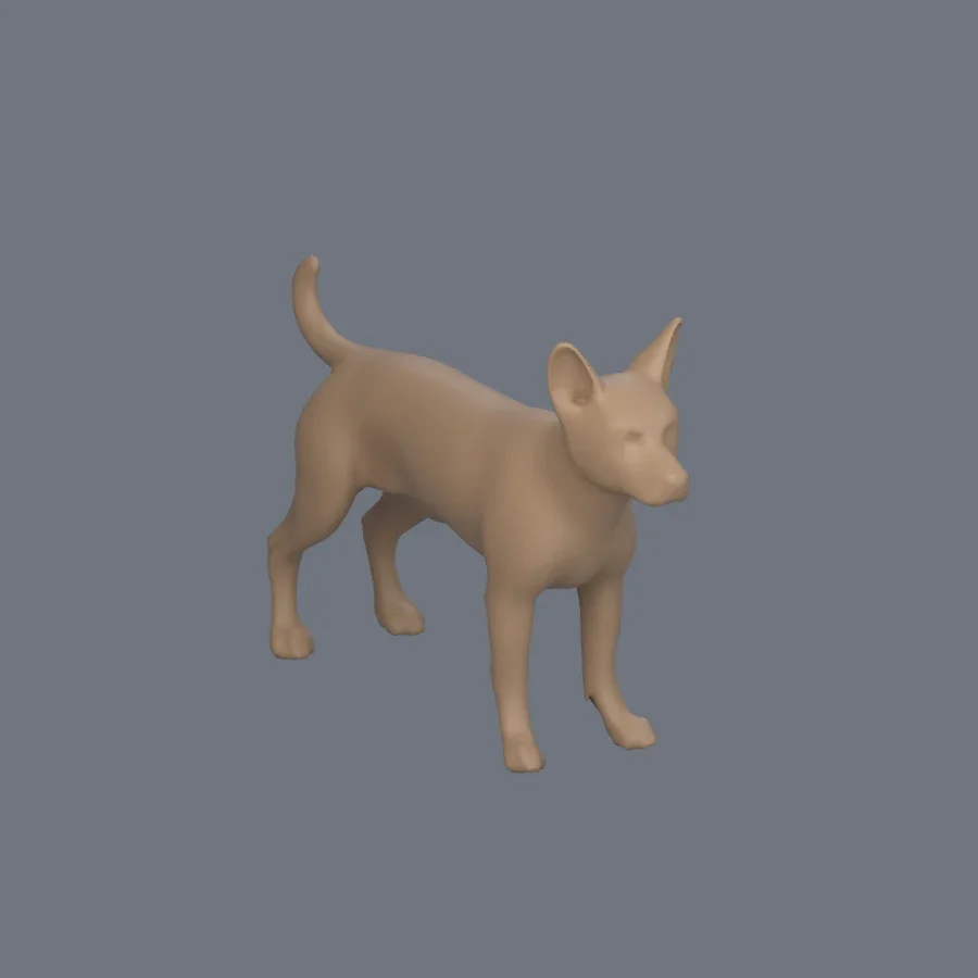 Dog Basemesh 04, 3D model preview 2