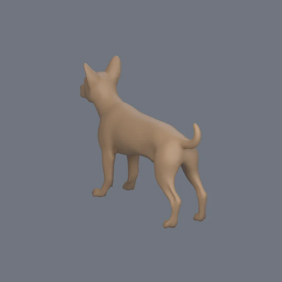 Dog Basemesh 04, 3D model preview 6