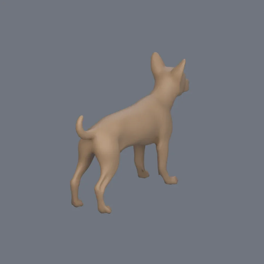 Dog Basemesh 04, 3D model preview 7