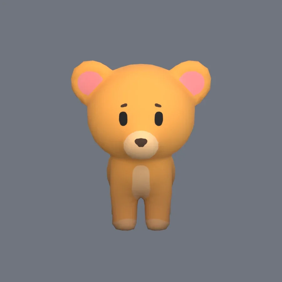 Stylized Animal Small Lion, 3D model preview 1