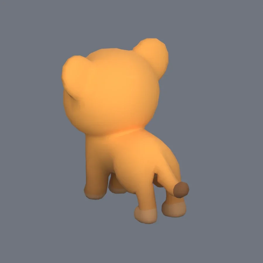 Stylized Animal Small Lion, 3D model preview 6