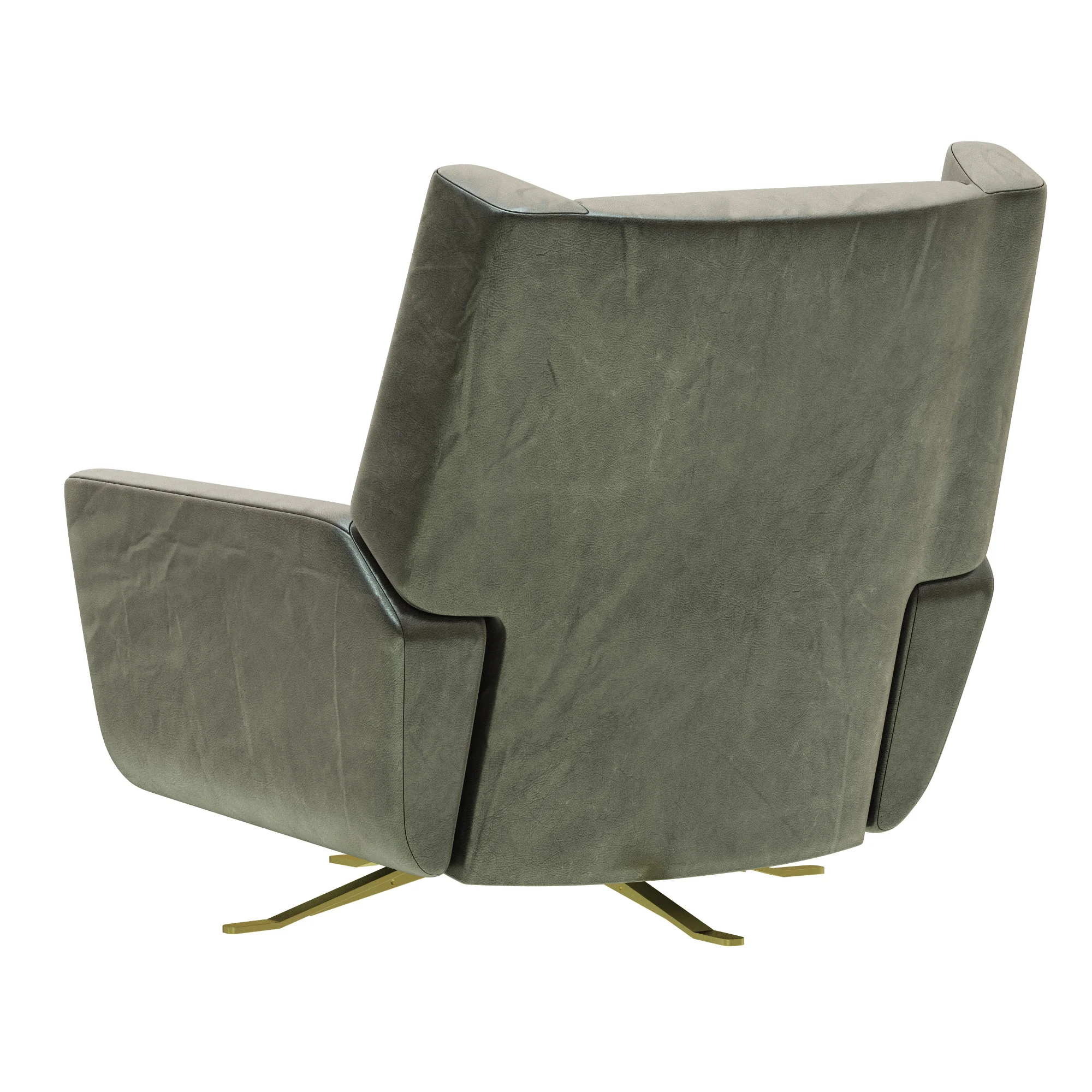 Restoration Hardware Luke Leather Swivel Recliner — 3D model preview 4