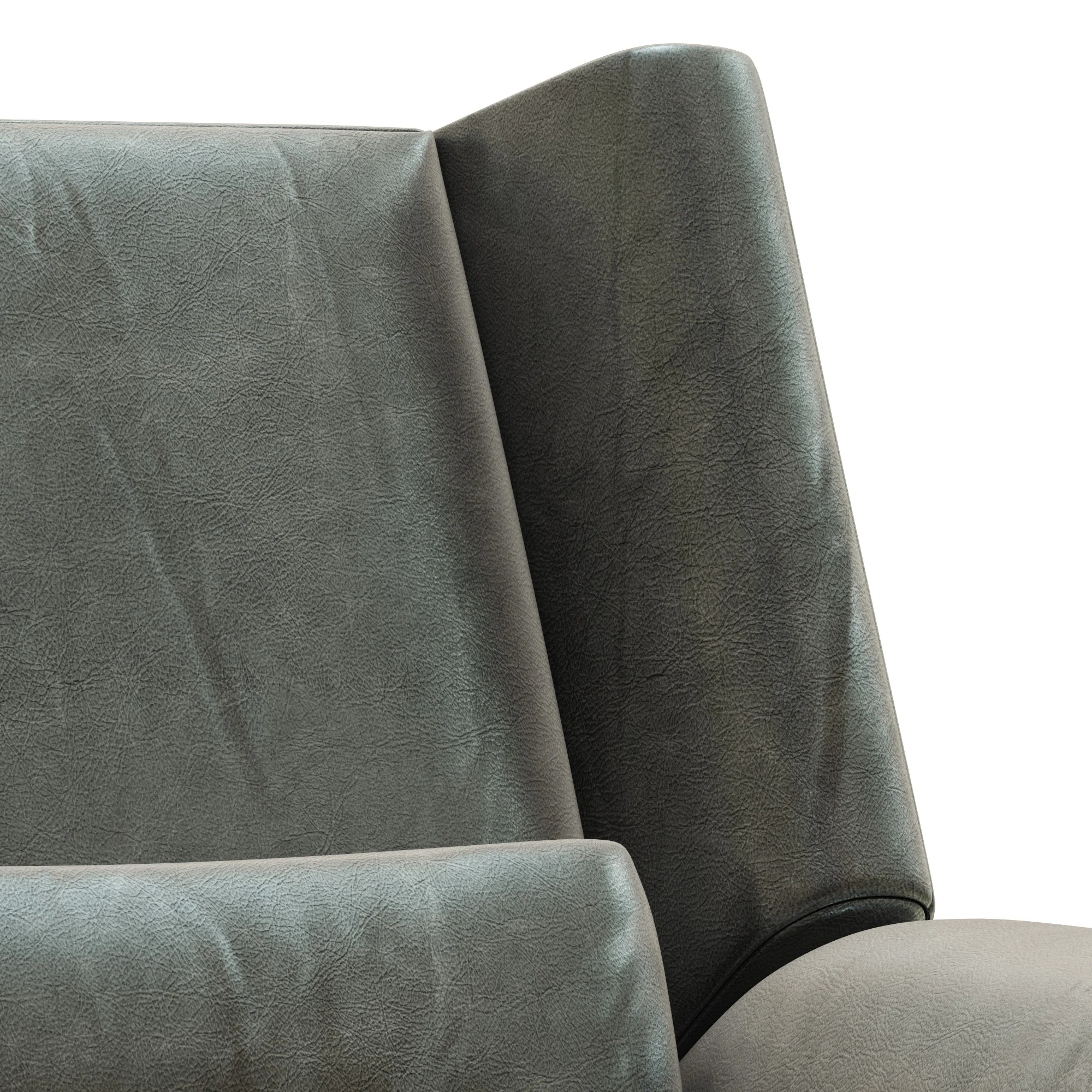Restoration Hardware Luke Leather Swivel Recliner — 3D model preview 5