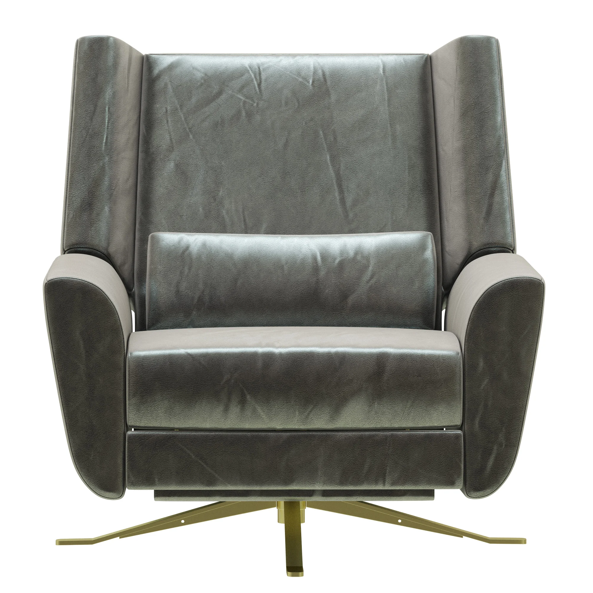 Restoration Hardware Luke Leather Swivel Recliner — 3D model preview 6
