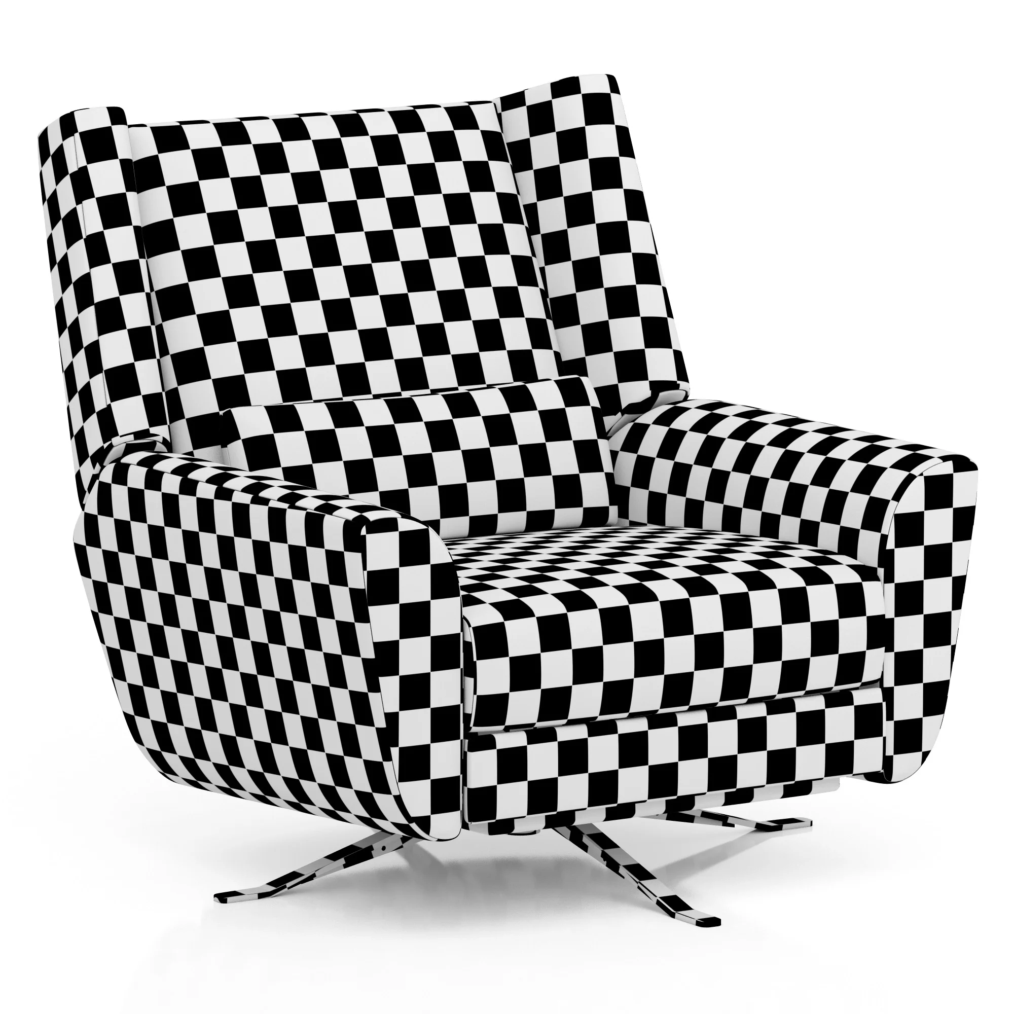 Restoration Hardware Luke Leather Swivel Recliner — 3D model preview 9