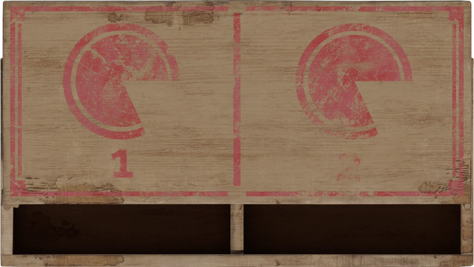 Vintage Wooden Cheese Crate with Lid, 3D model preview 4