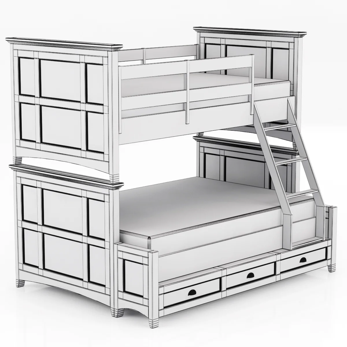 Magnussen Home Bennett Black Bunk Bed — 3D model preview 4