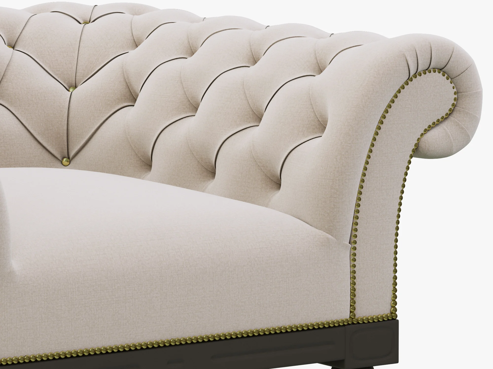 Restoration Hardware Islington Chesterfield Upholstered Chair — 3D model preview 6