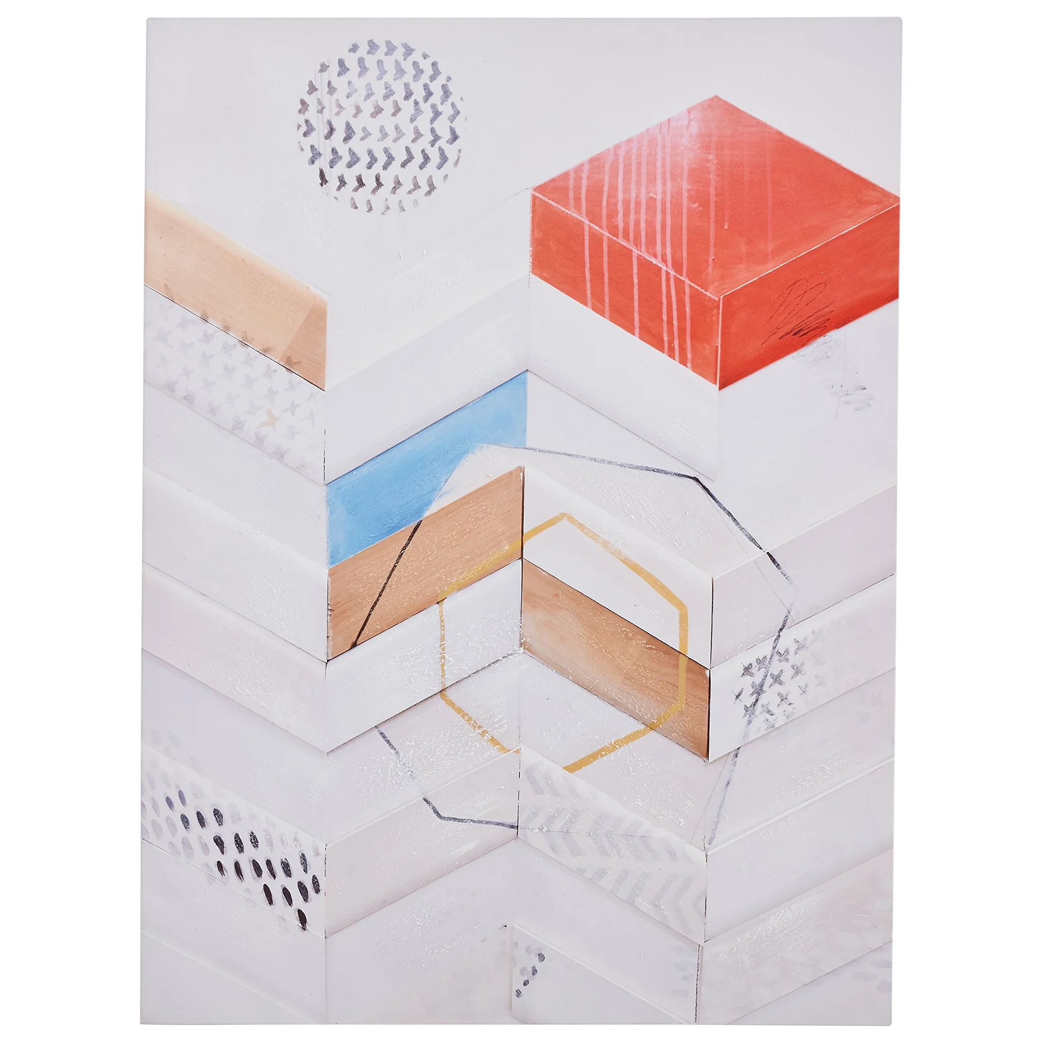 Modern Abstract Geometric Shapes Canvas Wall Art