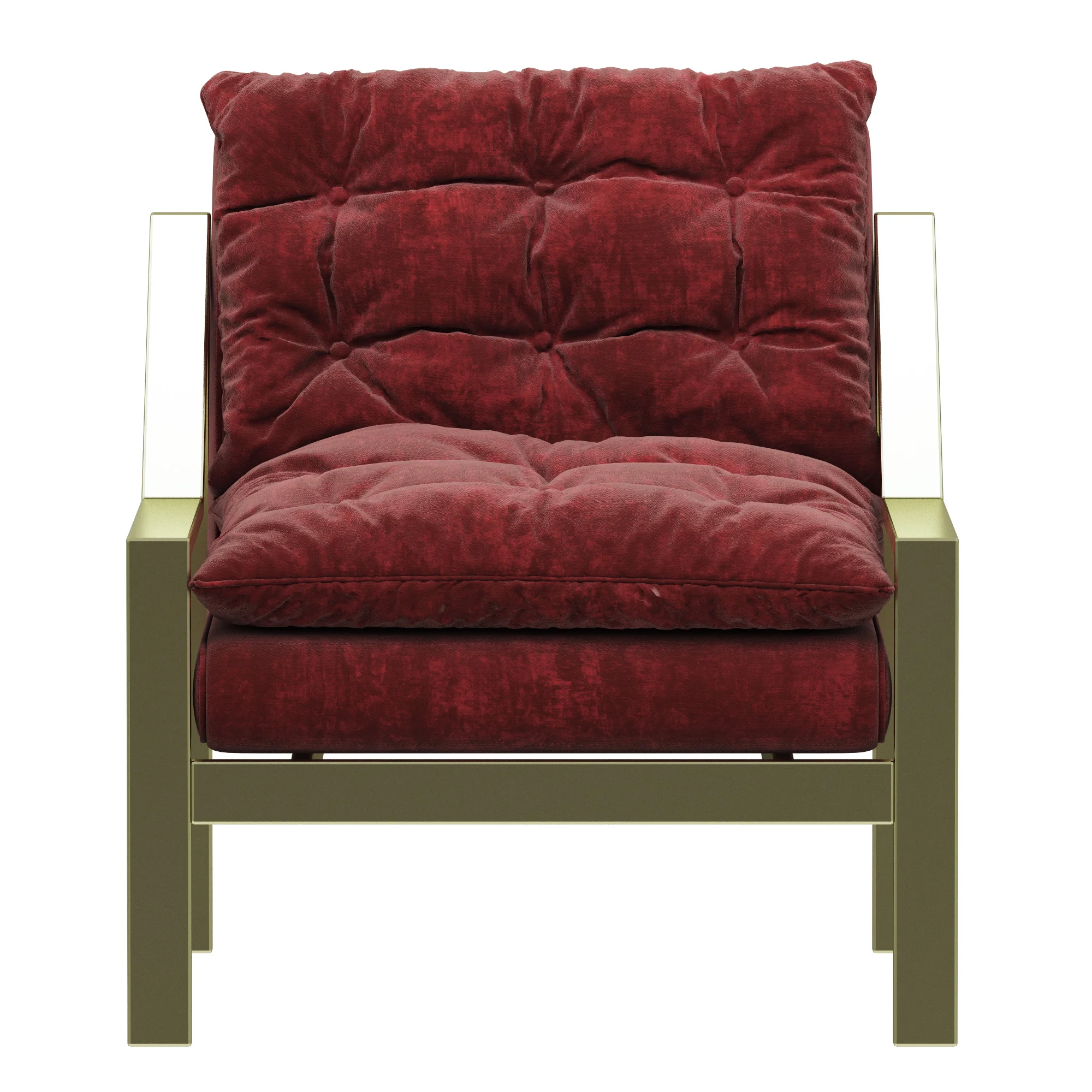 Loft Concept Accent Velvet Armchair, 3D model preview 6