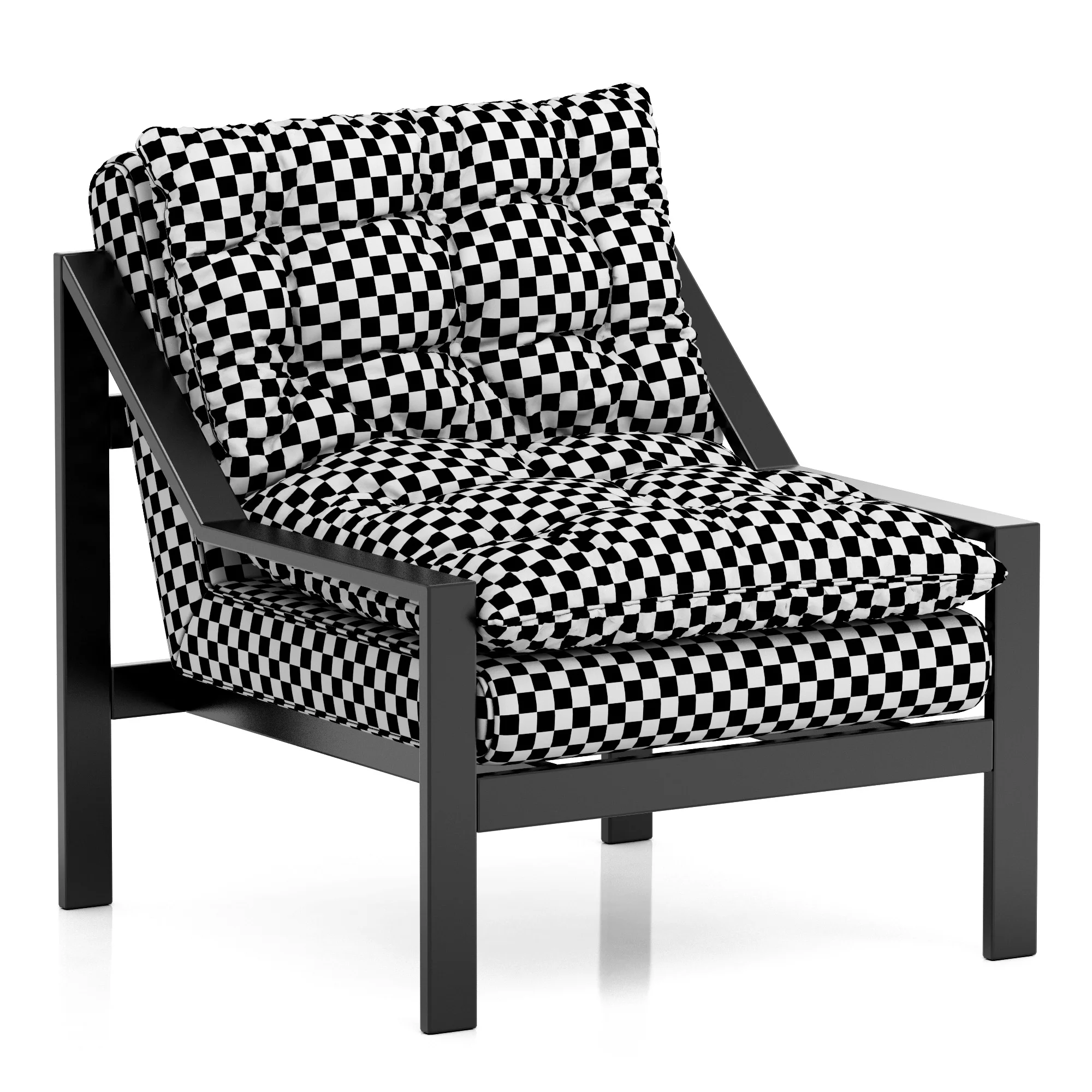Loft Concept Accent Velvet Armchair, 3D model preview 9