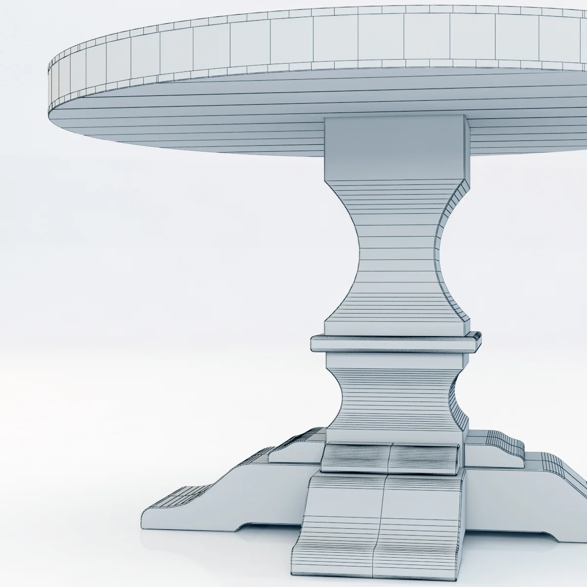 Restoration Hardware Dumont Round Dining Table — 3D model preview 3