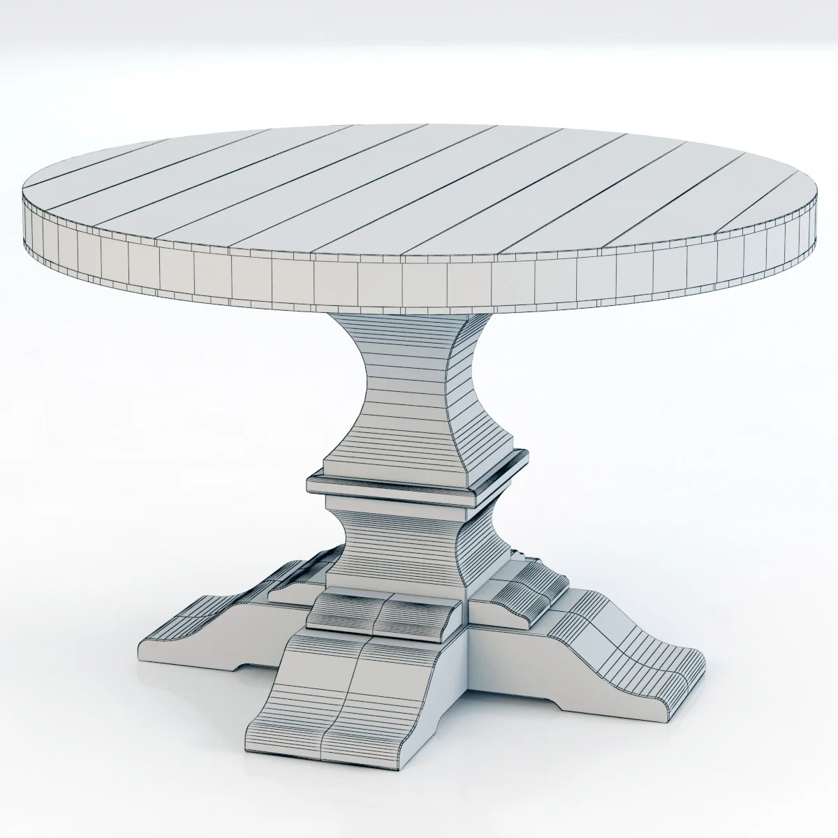 Restoration Hardware Dumont Round Dining Table — 3D model preview 5