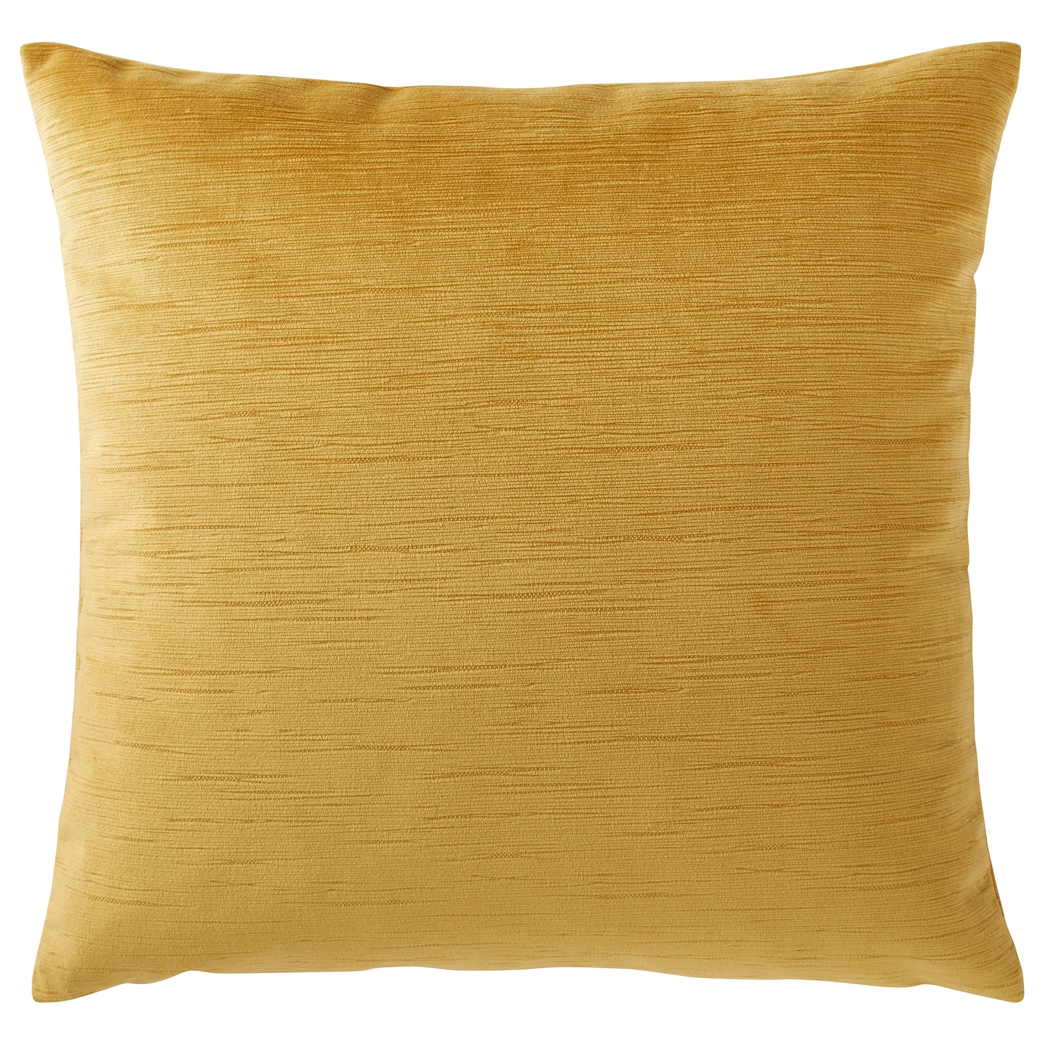Mustard Yellow Velvet Striated Decorative Throw Pillow