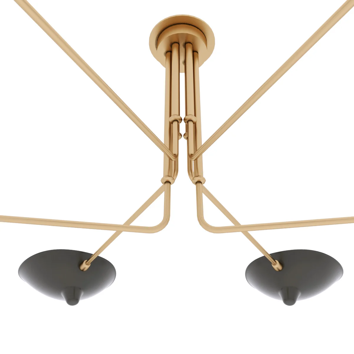 Serge Mouille Ceiling Lamp 6 Arms — 3D model preview 1