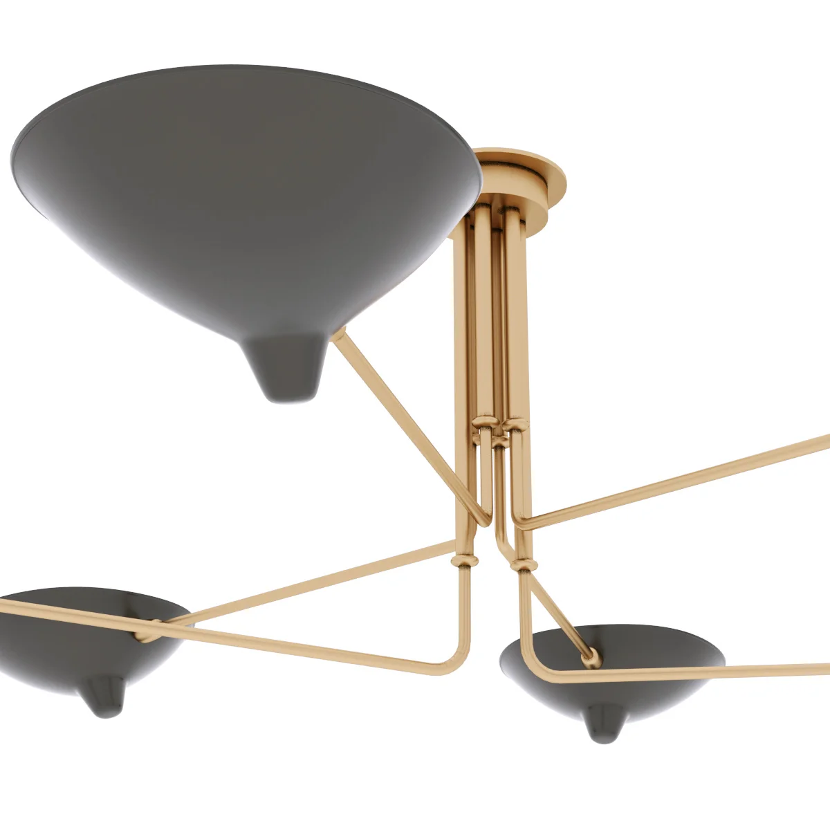 Serge Mouille Ceiling Lamp 6 Arms — 3D model preview 2