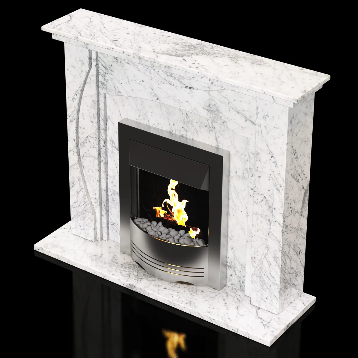 Marble Fireplace 10 — 3D model preview 3