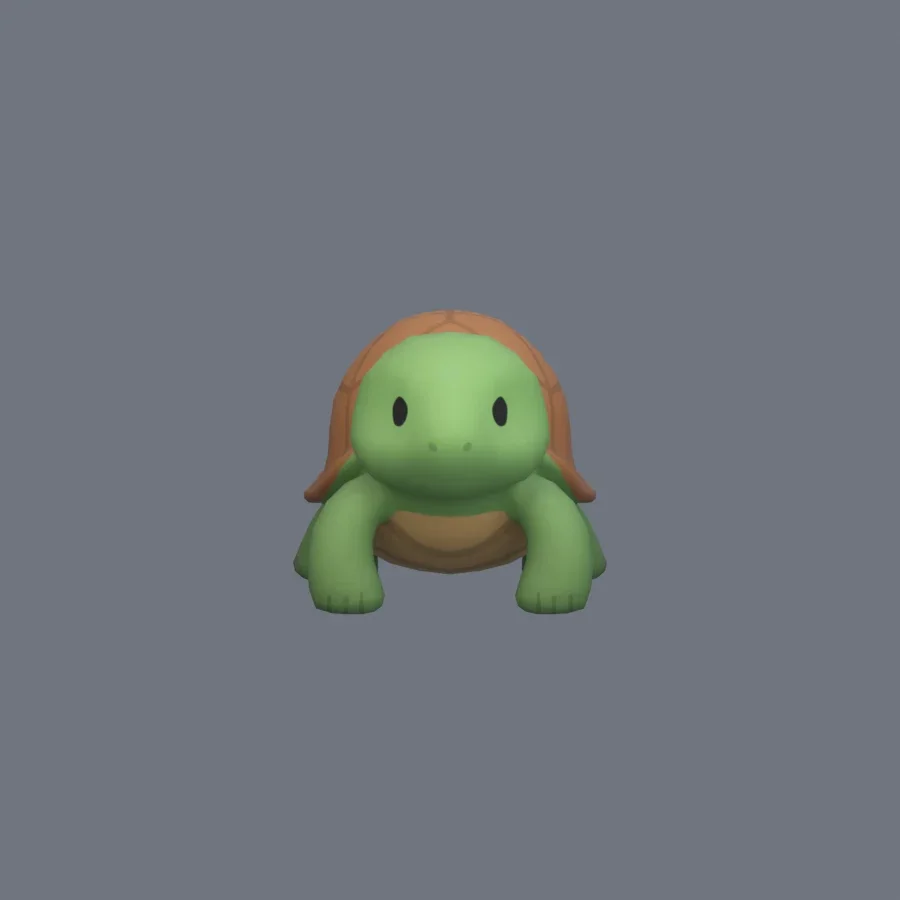Stylized Animal Turtle, 3D model preview 1