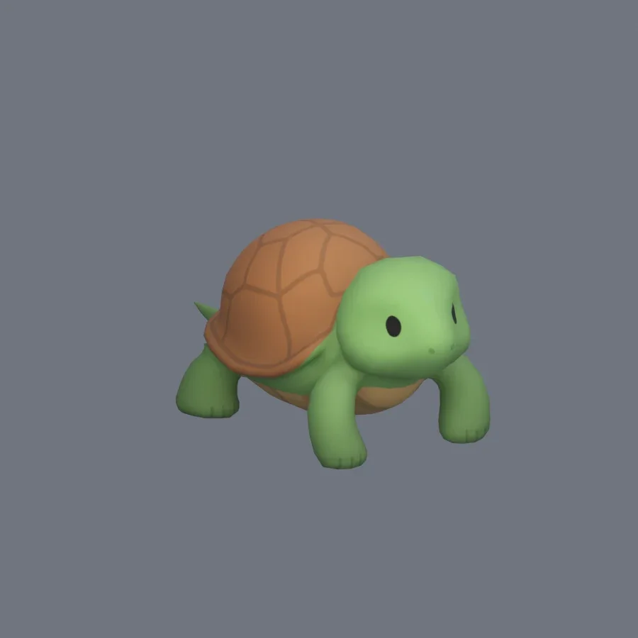 Stylized Animal Turtle, 3D model preview 2