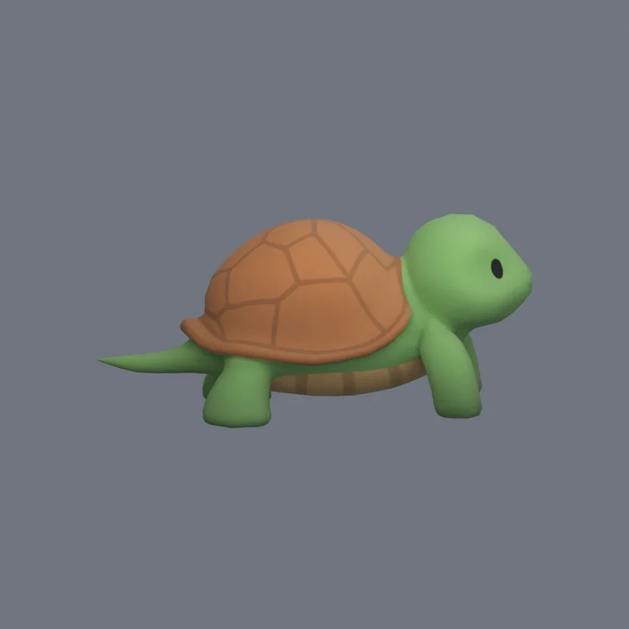Stylized Animal Turtle, 3D model preview 5