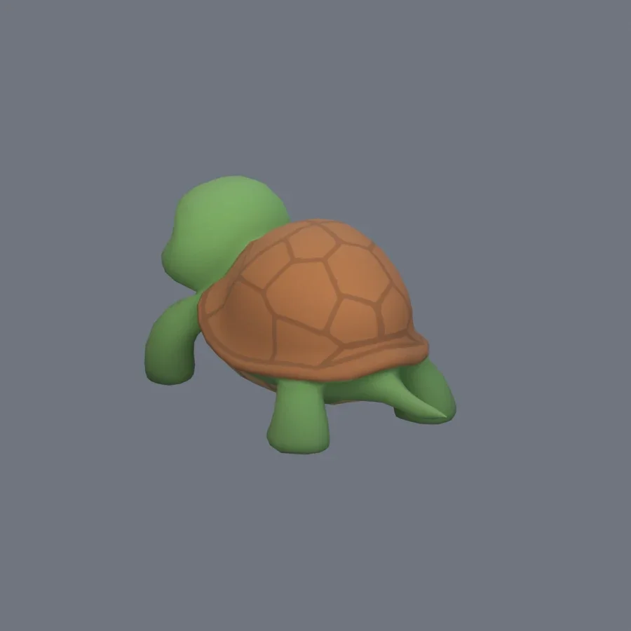 Stylized Animal Turtle, 3D model preview 6