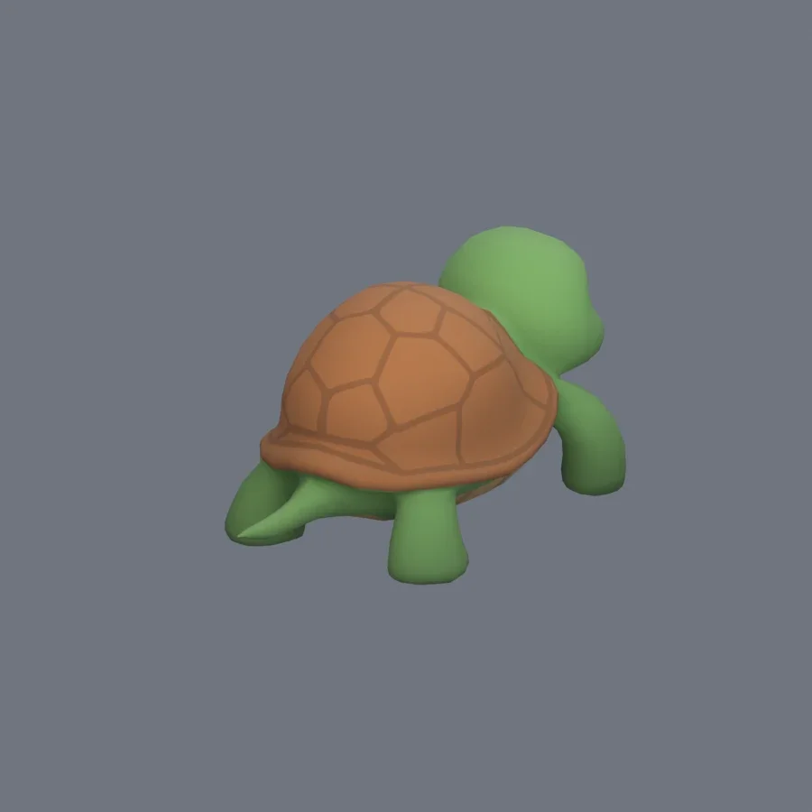 Stylized Animal Turtle, 3D model preview 7