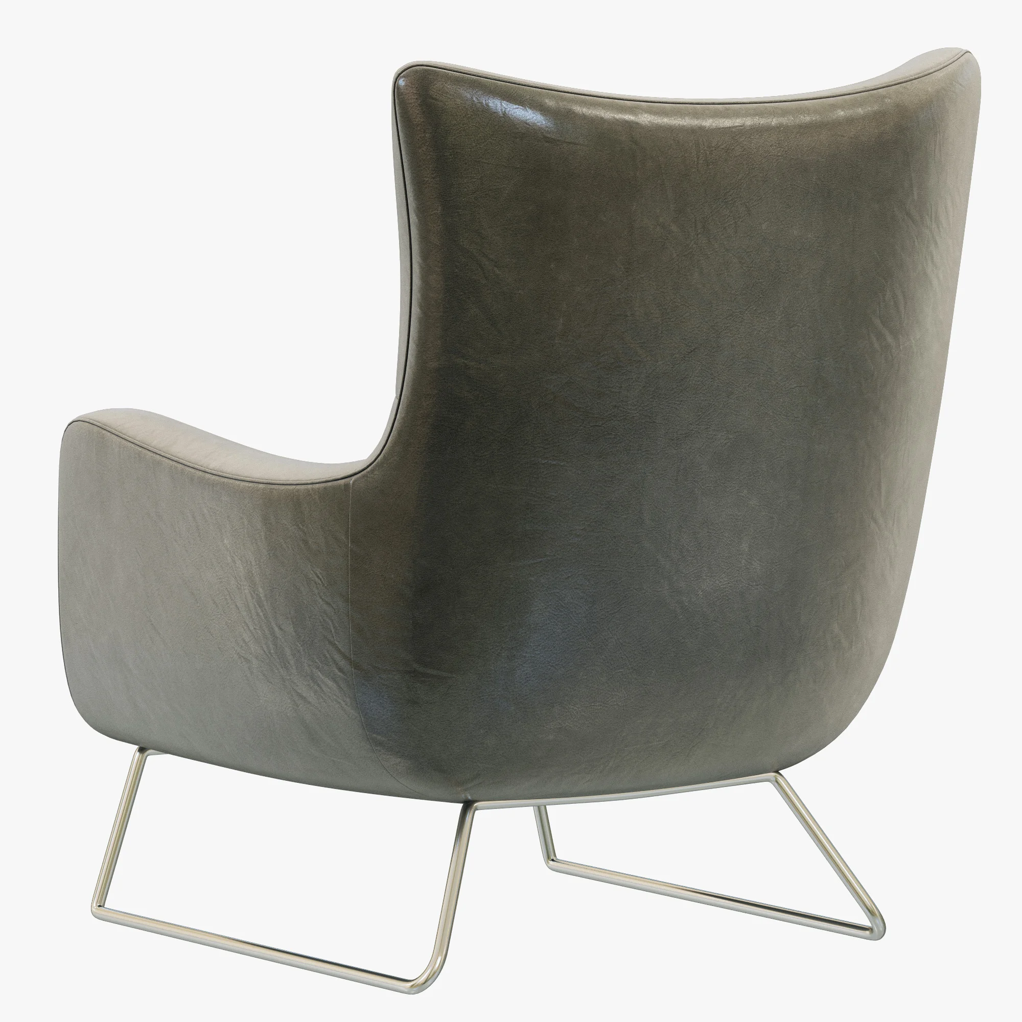 RH Modern Liam Leather Chair — 3D model preview 6