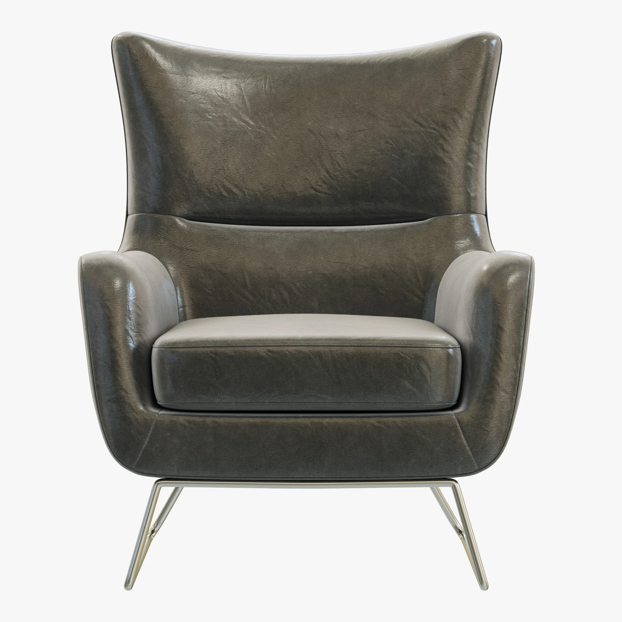 RH Modern Liam Leather Chair — 3D model preview 9