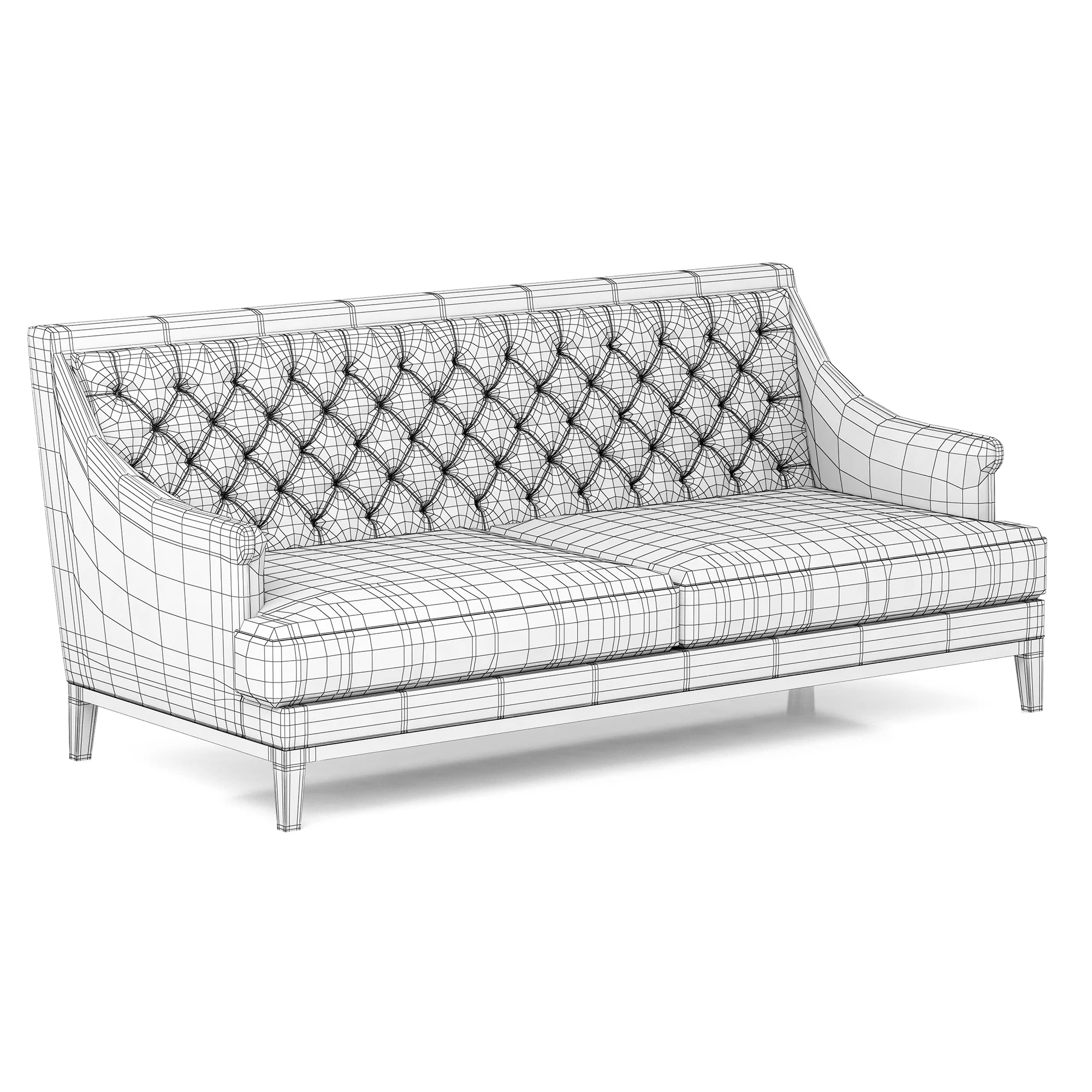 Roche Bobois EPOQ 3 Seat Sofa — 3D model preview 8