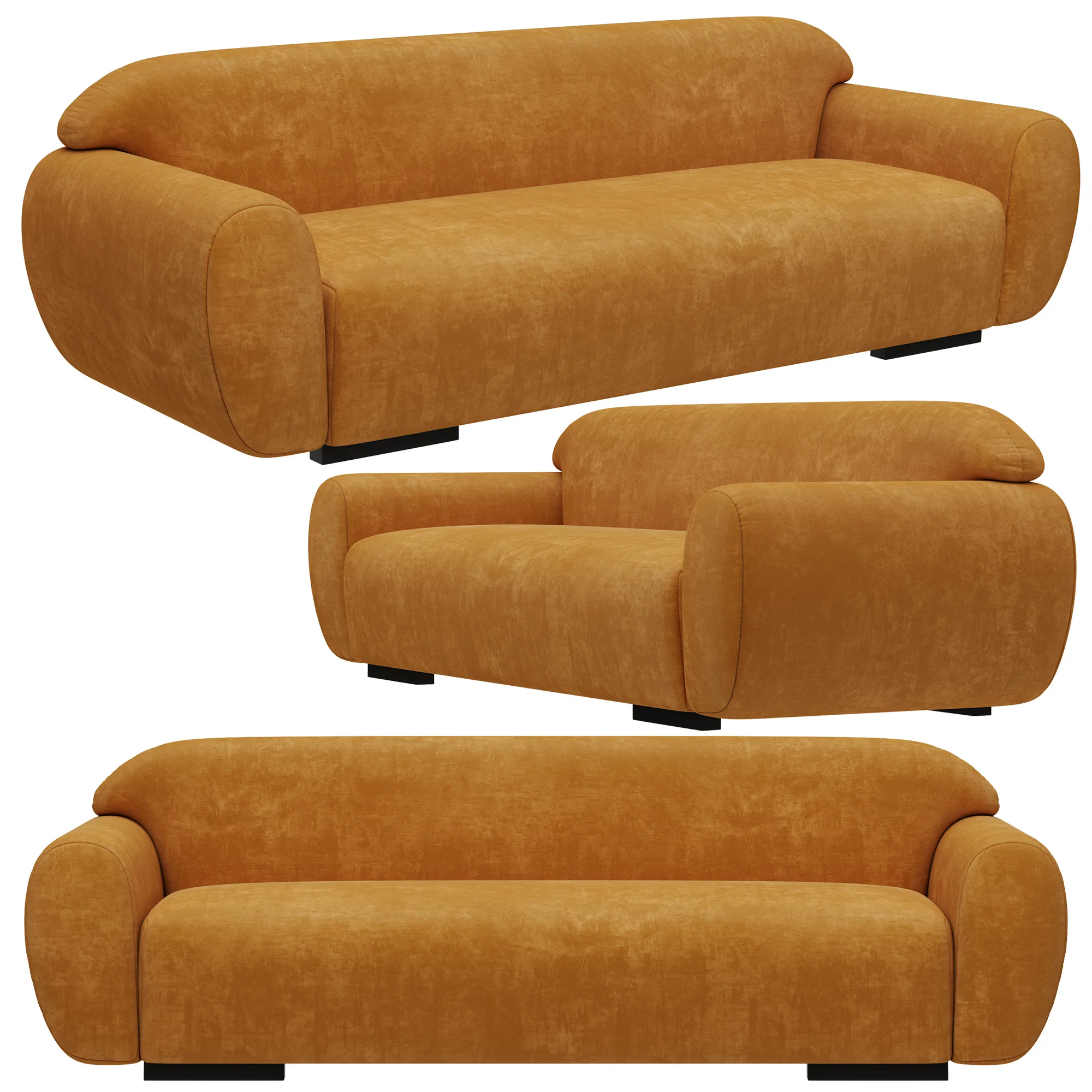Brabbu OTTER SOFA — 3D model preview 2