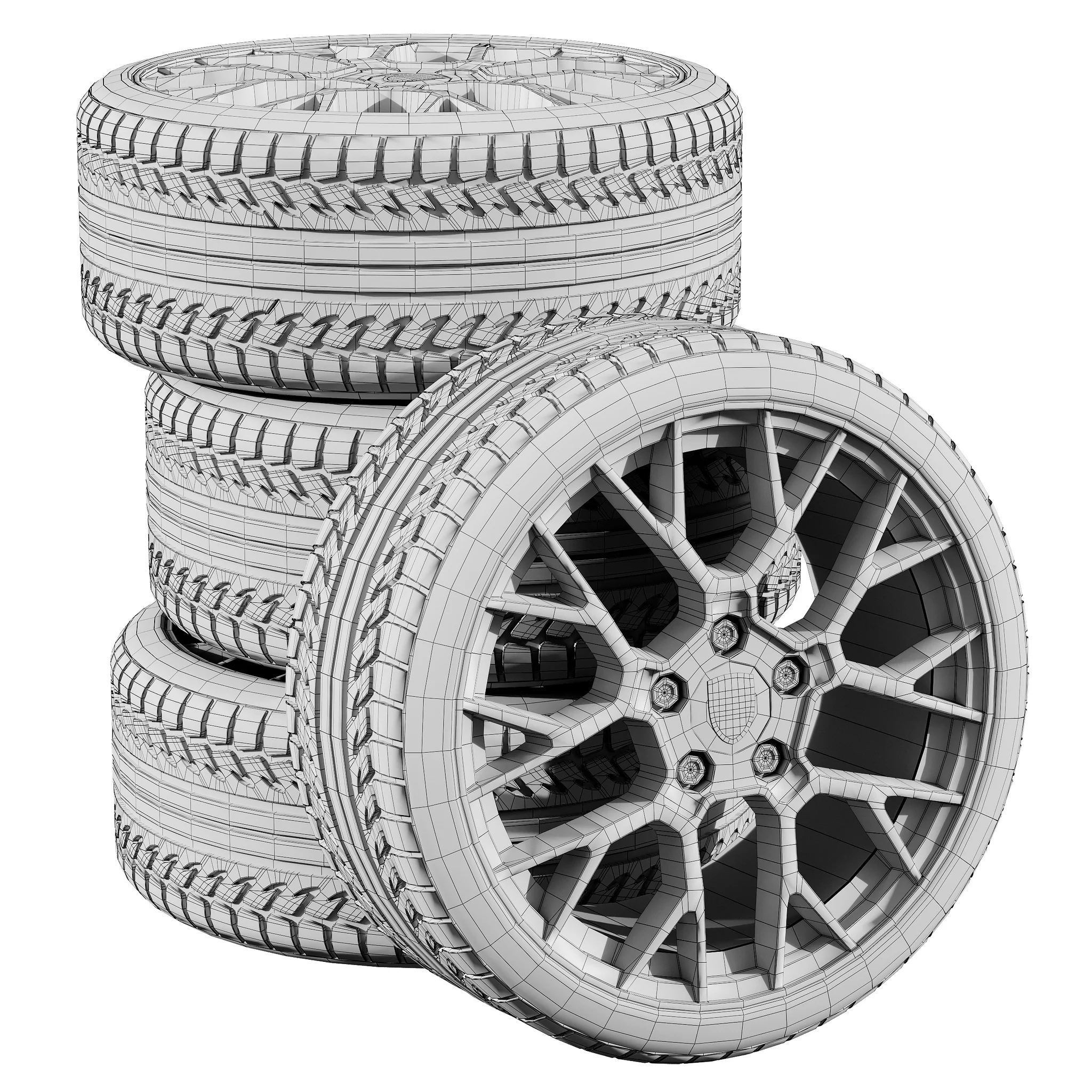 Porsche Tire, 3D model preview 4