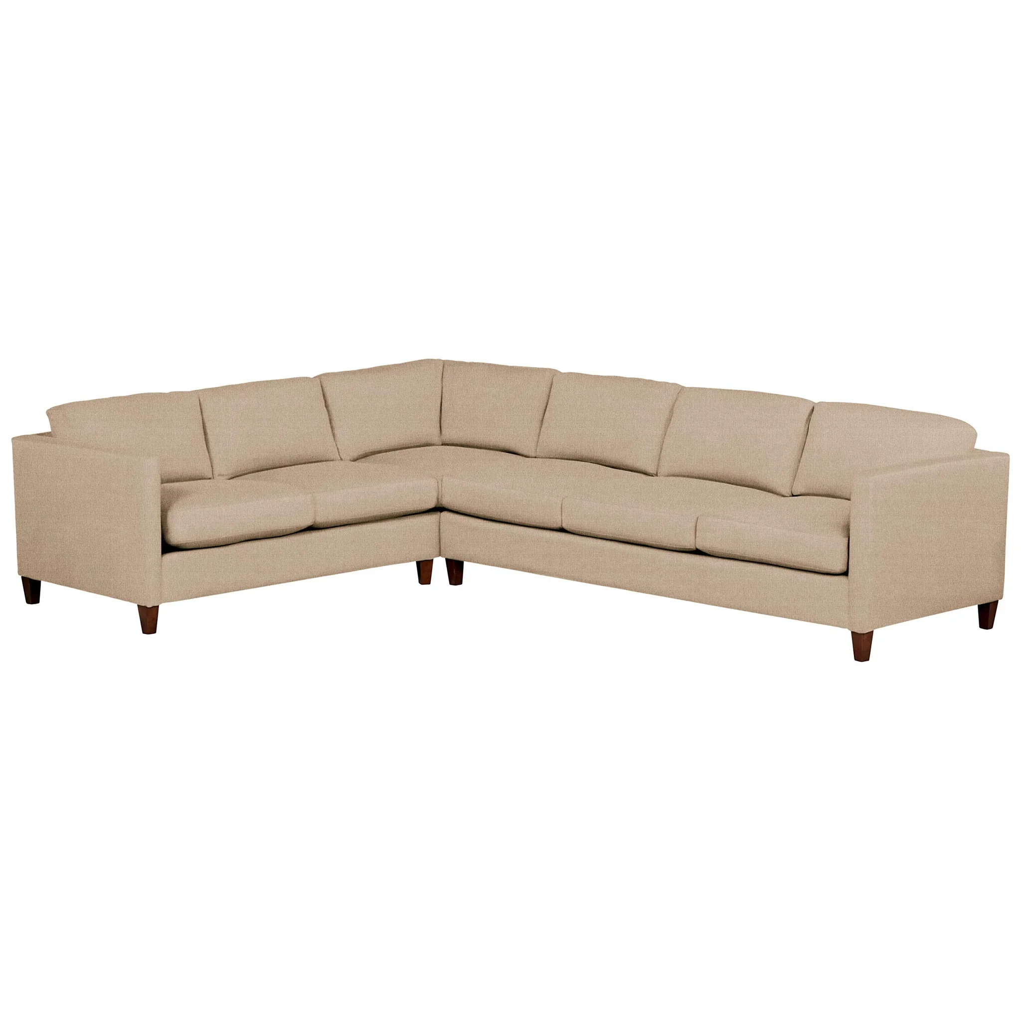 Modern L-Shaped Sectional Sofa with Track Arms