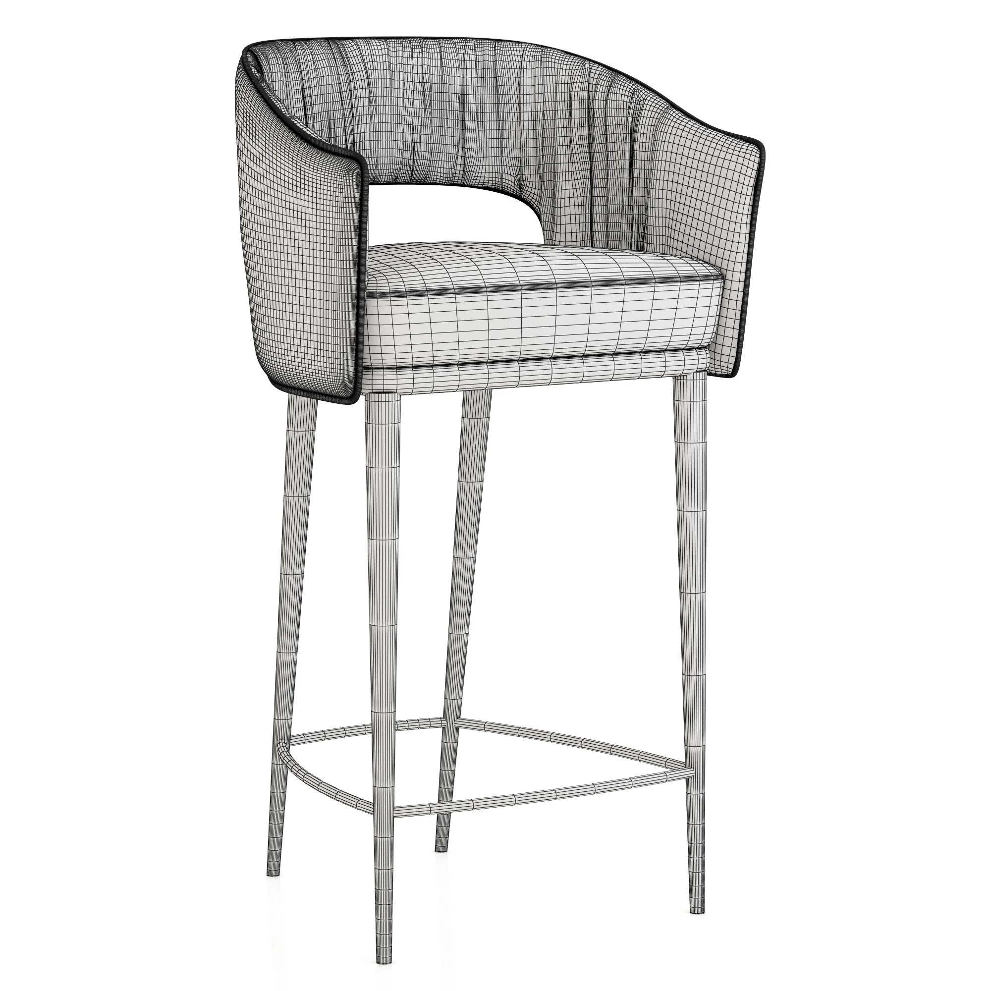 Brabbu STOLA Bar Chair — 3D model preview 2