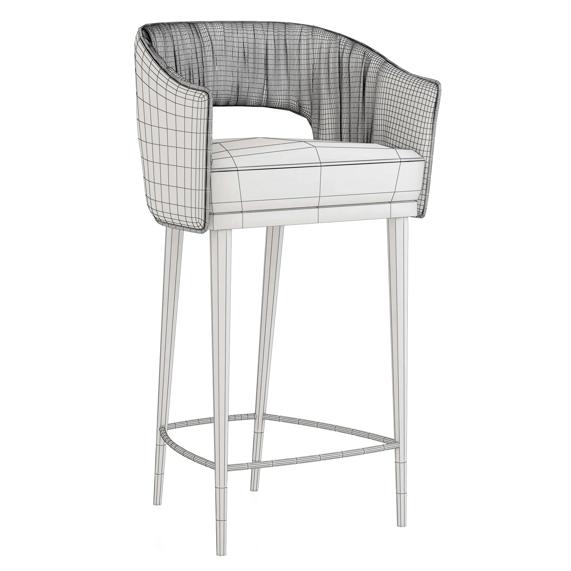 Brabbu STOLA Bar Chair — 3D model preview 3