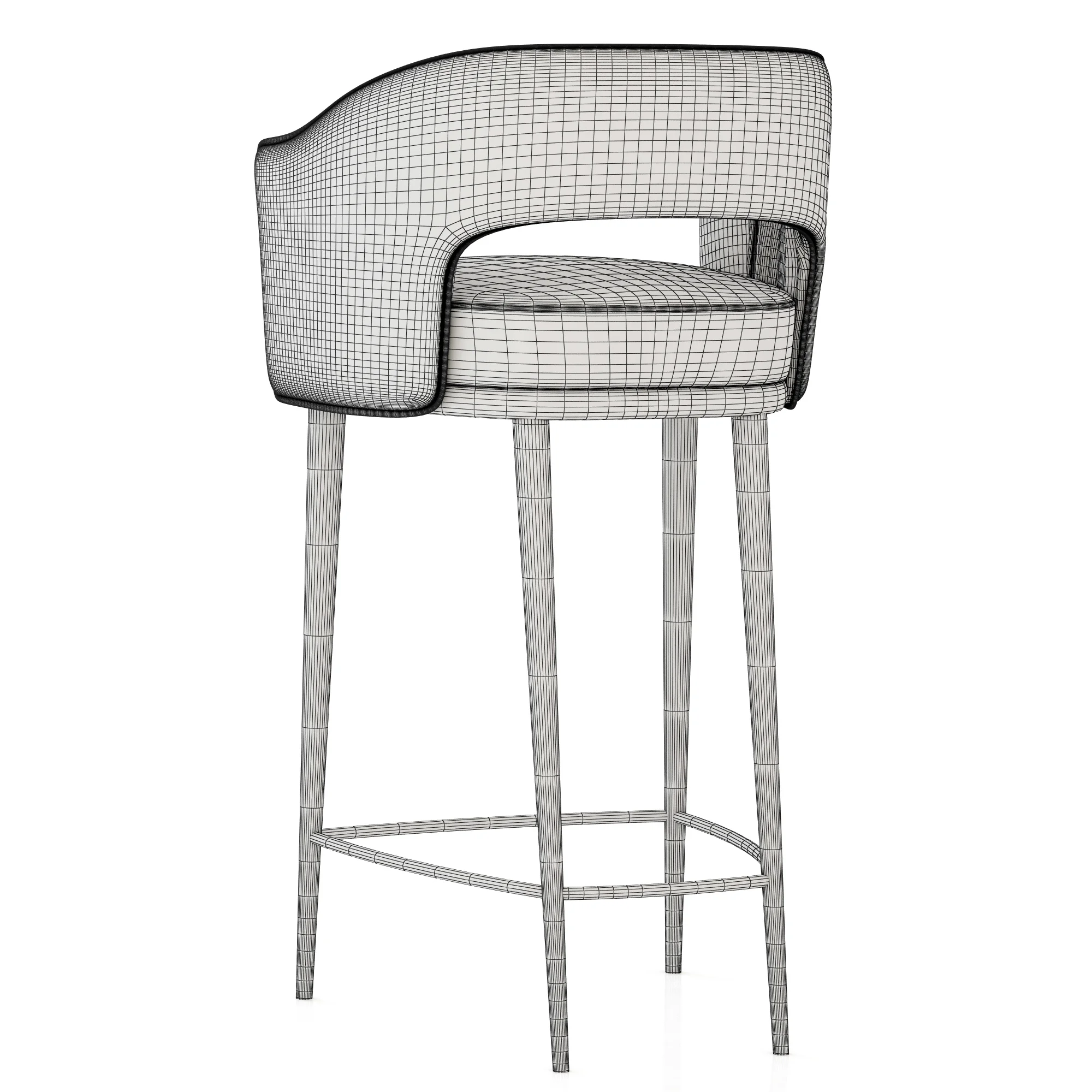 Brabbu STOLA Bar Chair — 3D model preview 6