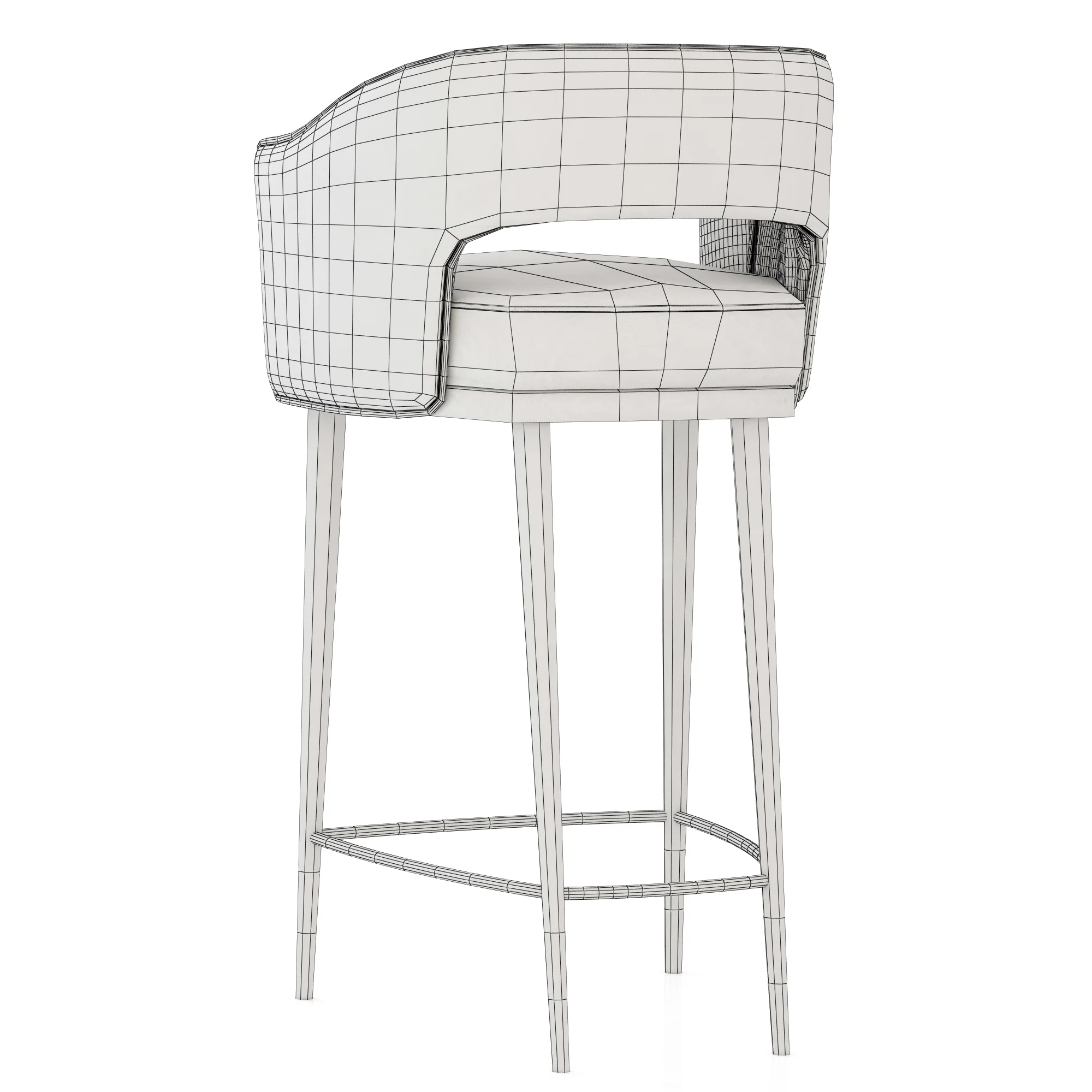 Brabbu STOLA Bar Chair — 3D model preview 7