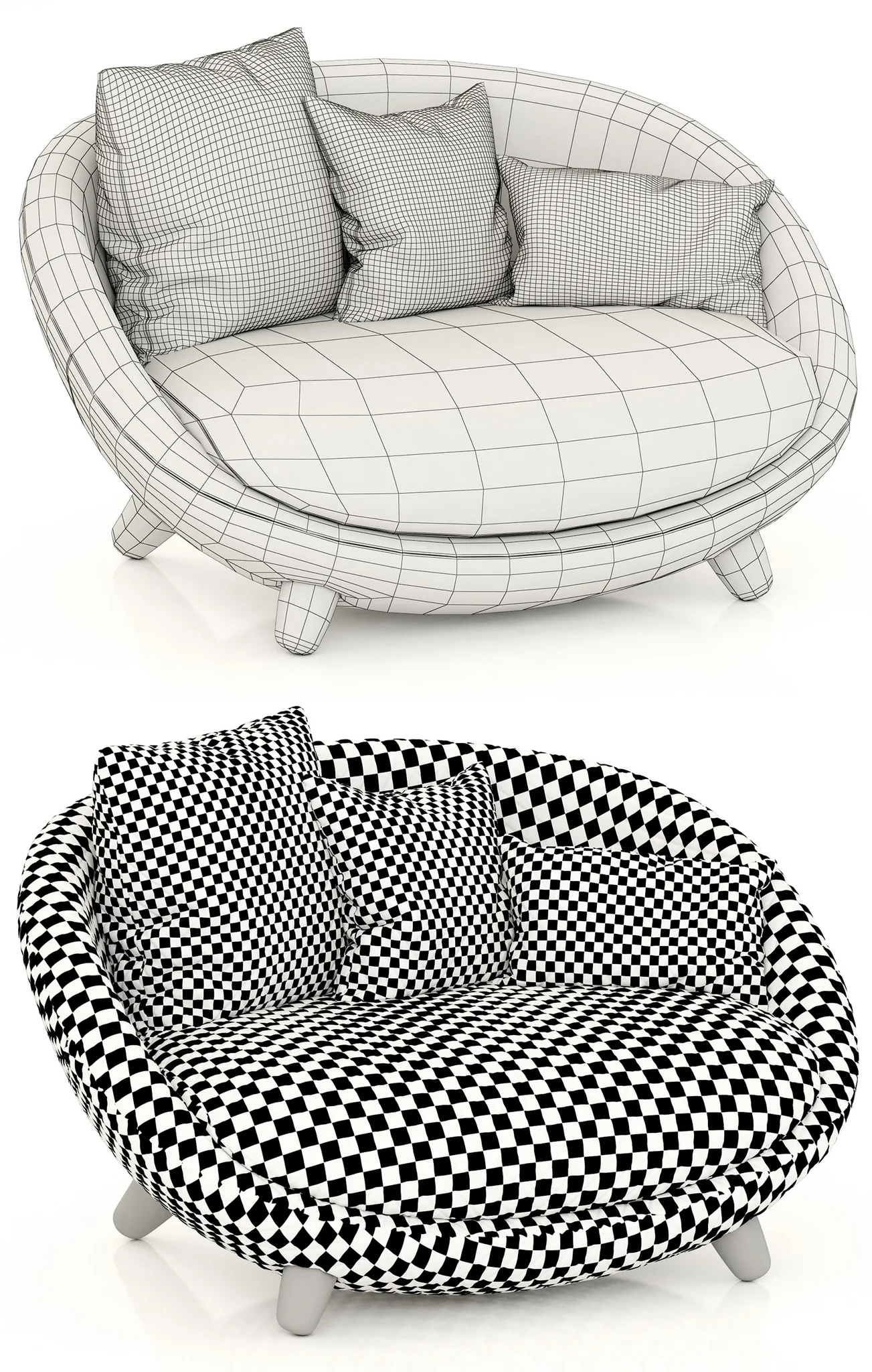 Moooi Love Sofa — 3D model preview 4