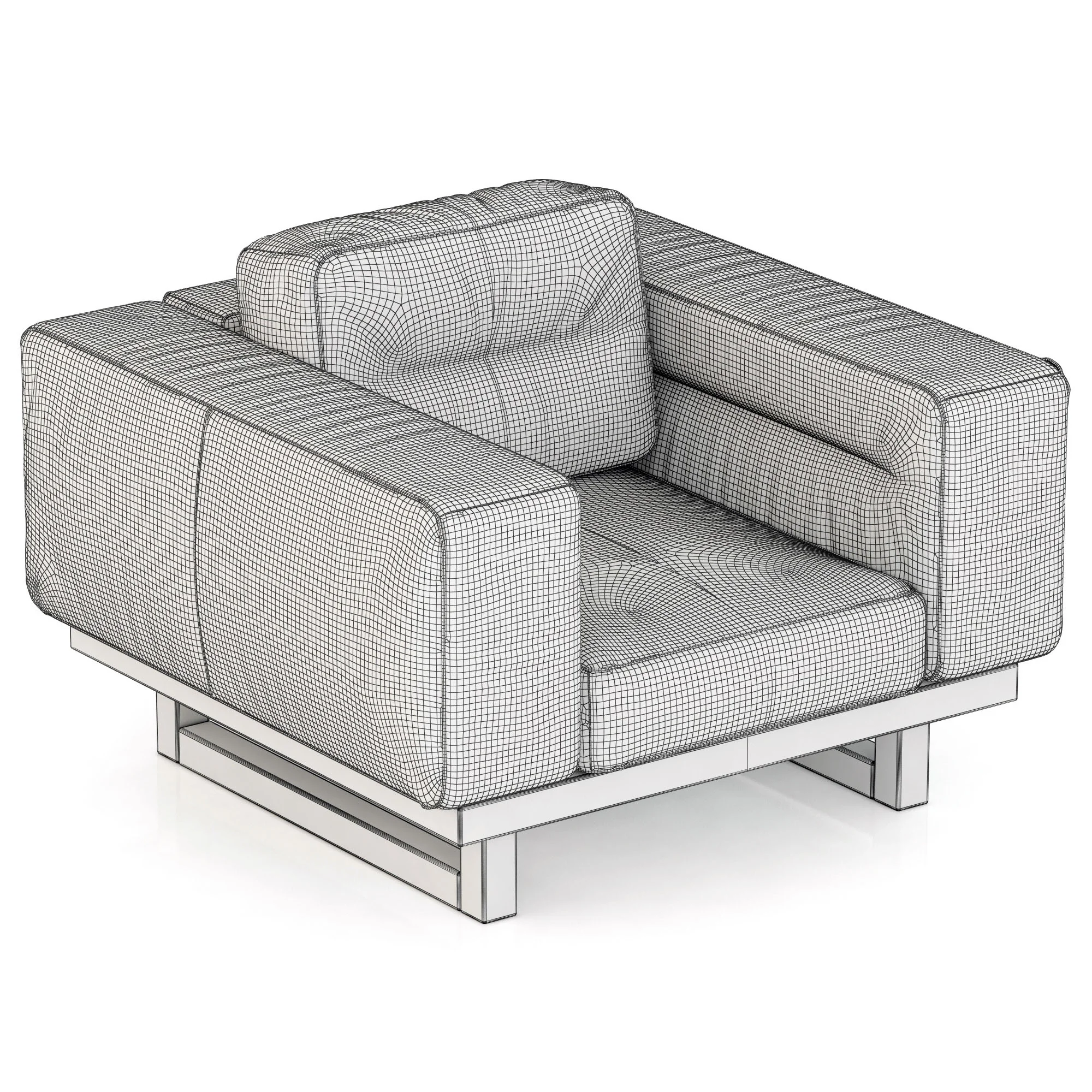 Restoration Hardware Durrell Leather Chair — 3D model preview 4