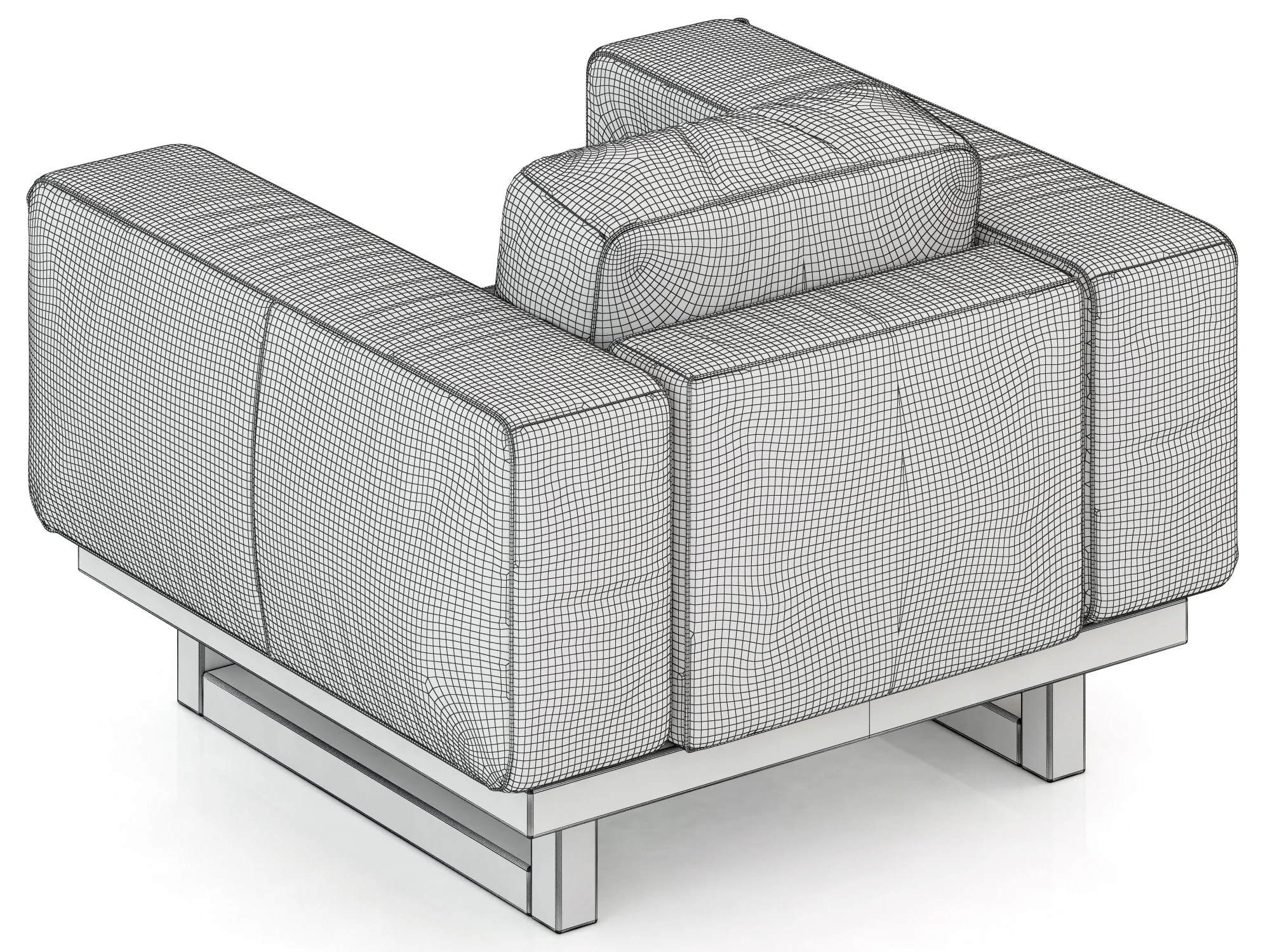 Restoration Hardware Durrell Leather Chair — 3D model preview 7