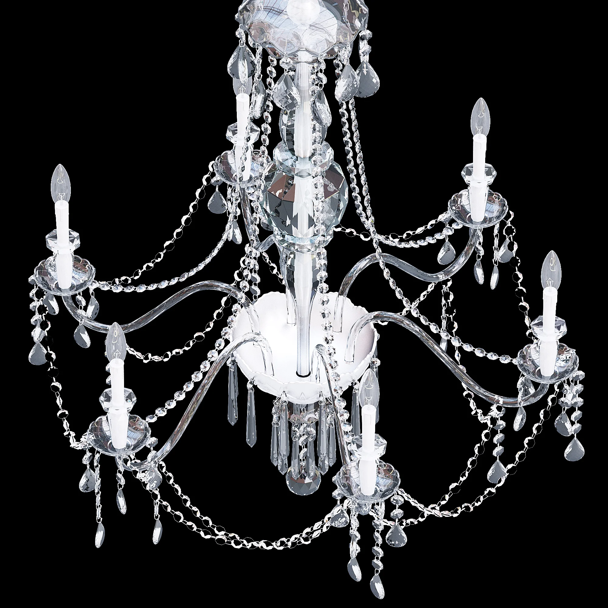 Ralph Lauren DANIELA WIDE CHANDELIER IN CRYSTAL — 3D model preview 1