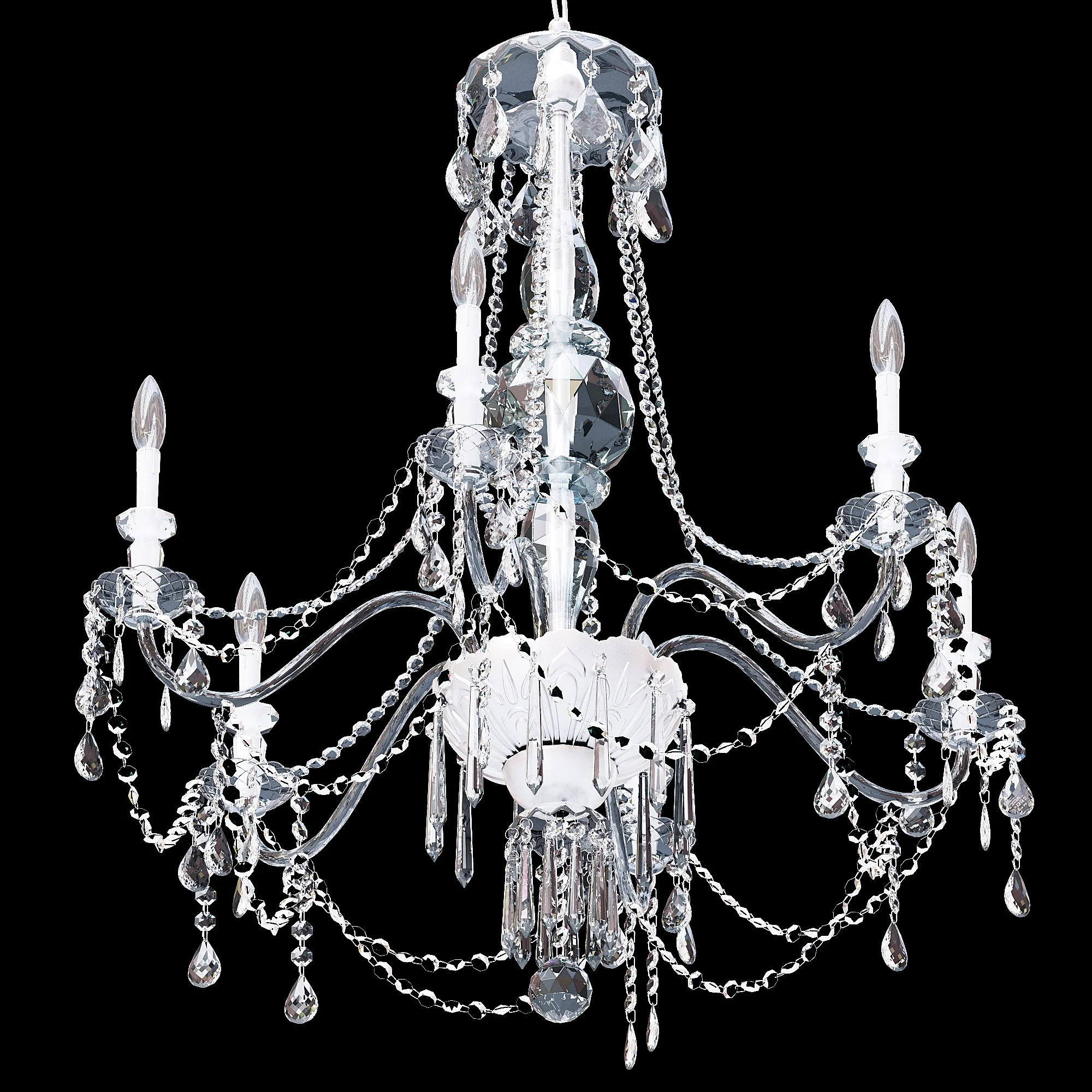 Ralph Lauren DANIELA WIDE CHANDELIER IN CRYSTAL — 3D model preview 4