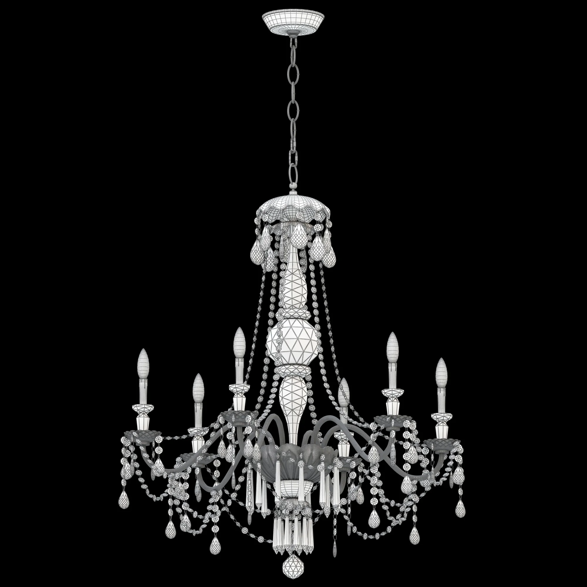 Ralph Lauren DANIELA WIDE CHANDELIER IN CRYSTAL — 3D model preview 5