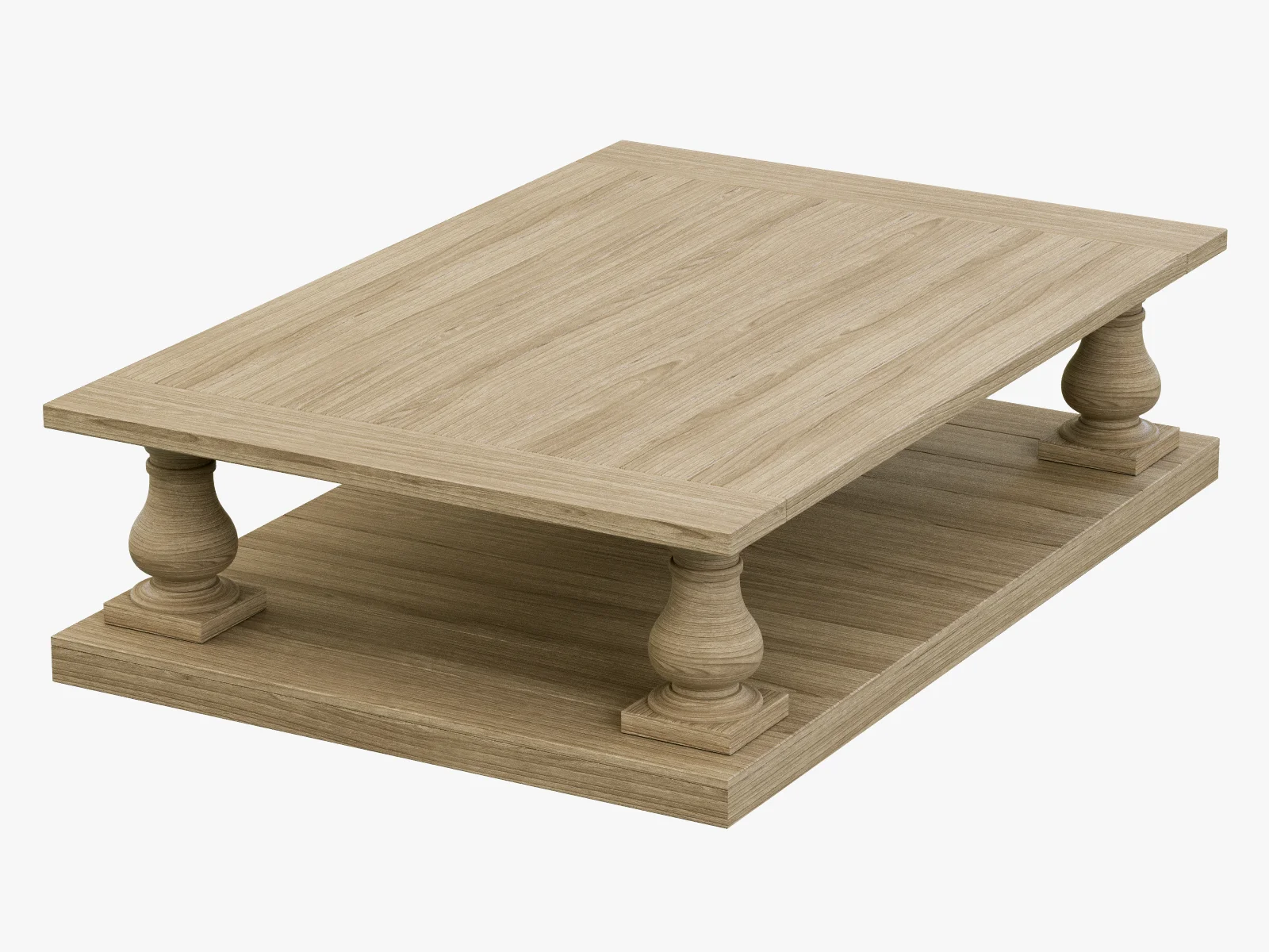Coco Republic Library Balustrade Coffee Table — 3D model preview 1