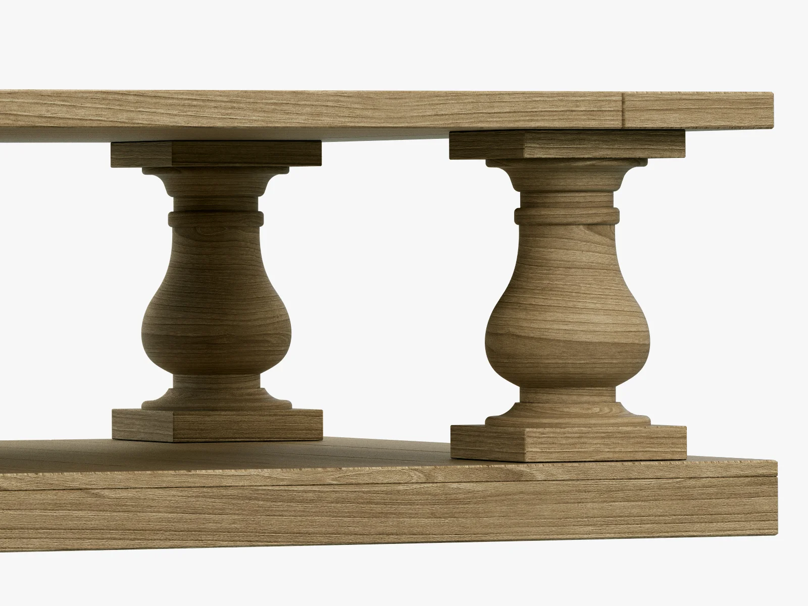 Coco Republic Library Balustrade Coffee Table — 3D model preview 4