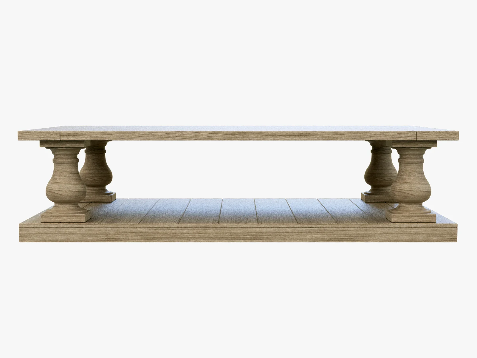 Coco Republic Library Balustrade Coffee Table — 3D model preview 5