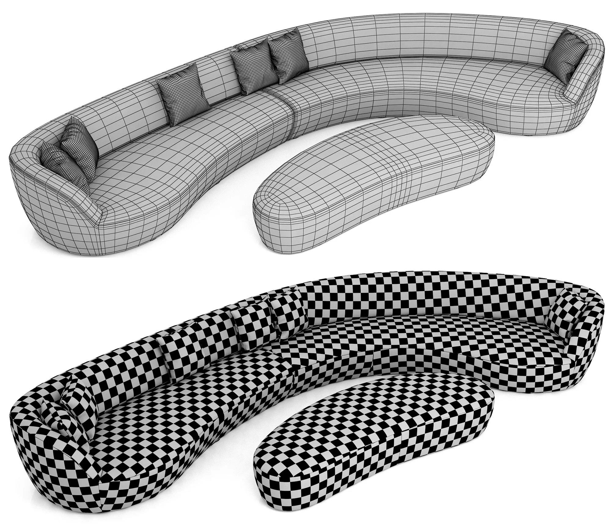 Roche Bobois EDITO CORNER MERIDIENNE MAXI RIGHT, 3D model preview 10