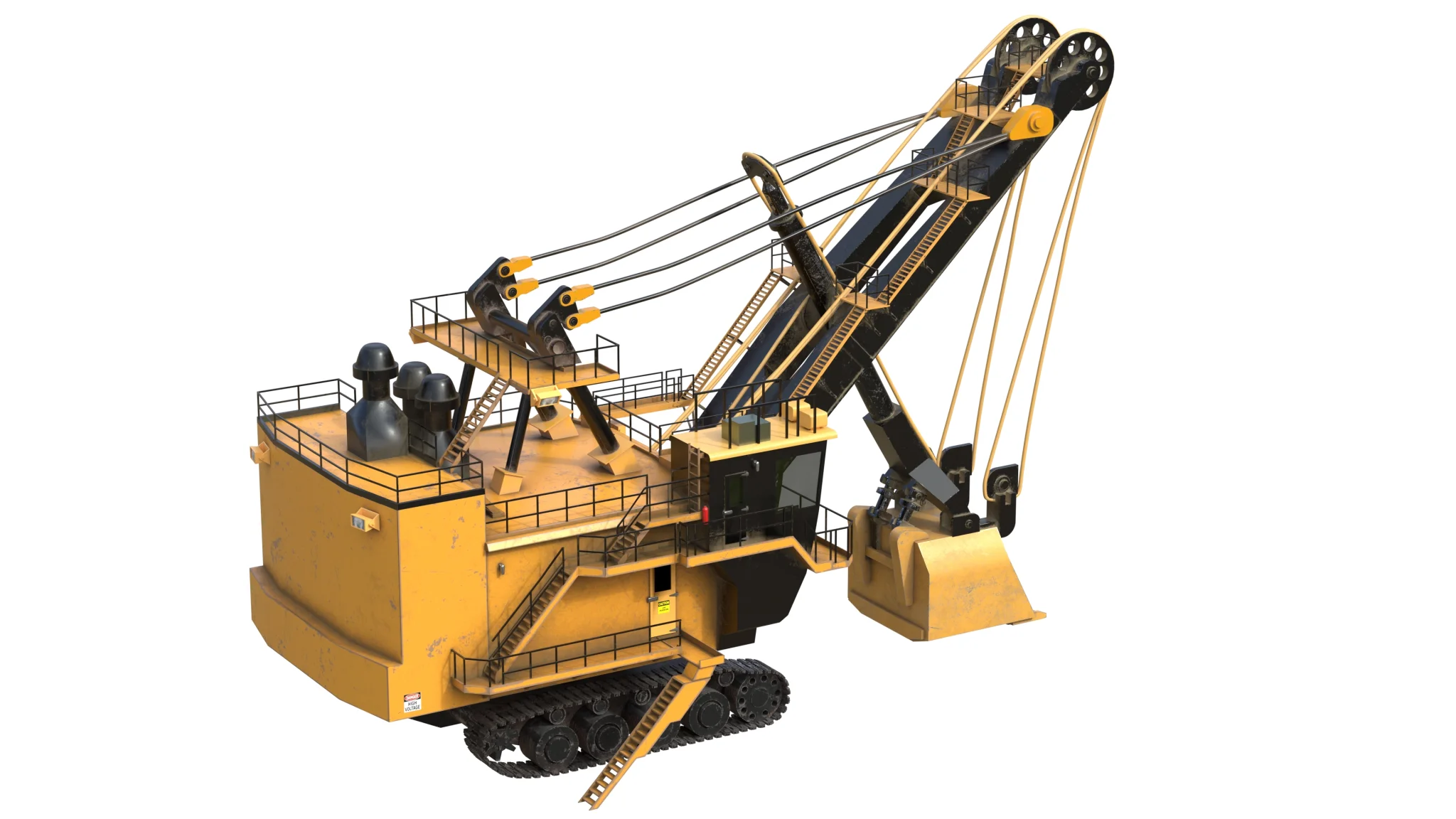 Electric Rope Shovels 7495 HD, 3D model preview 3