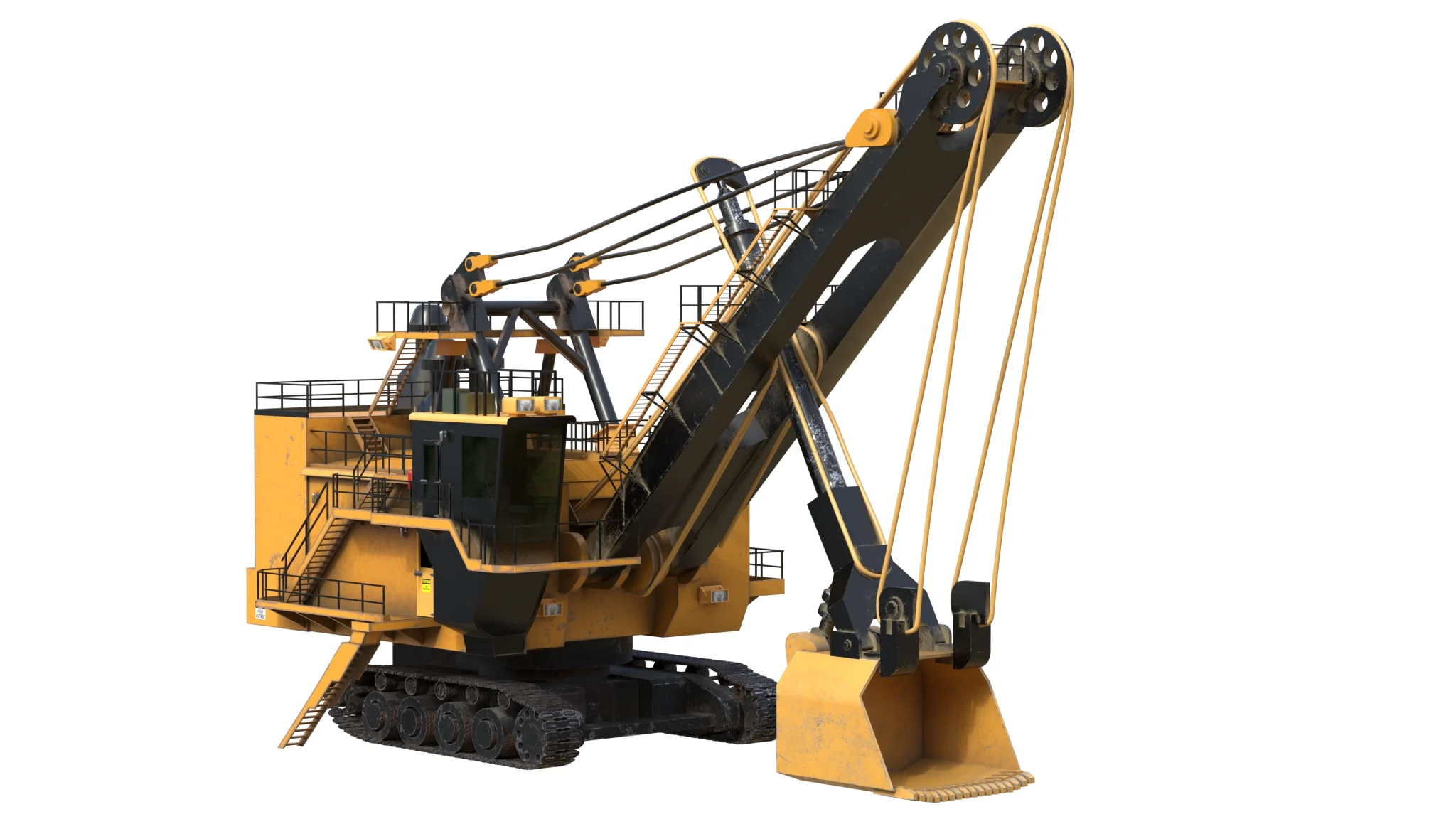 Electric Rope Shovels 7495 HD, 3D model preview 4