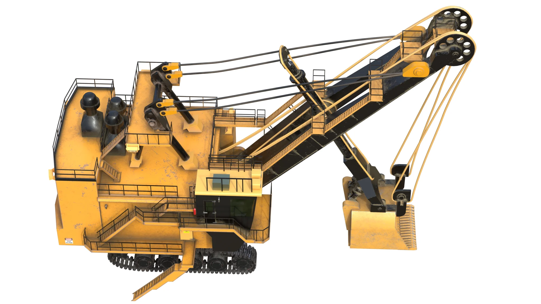 Electric Rope Shovels 7495 HD, 3D model preview 6